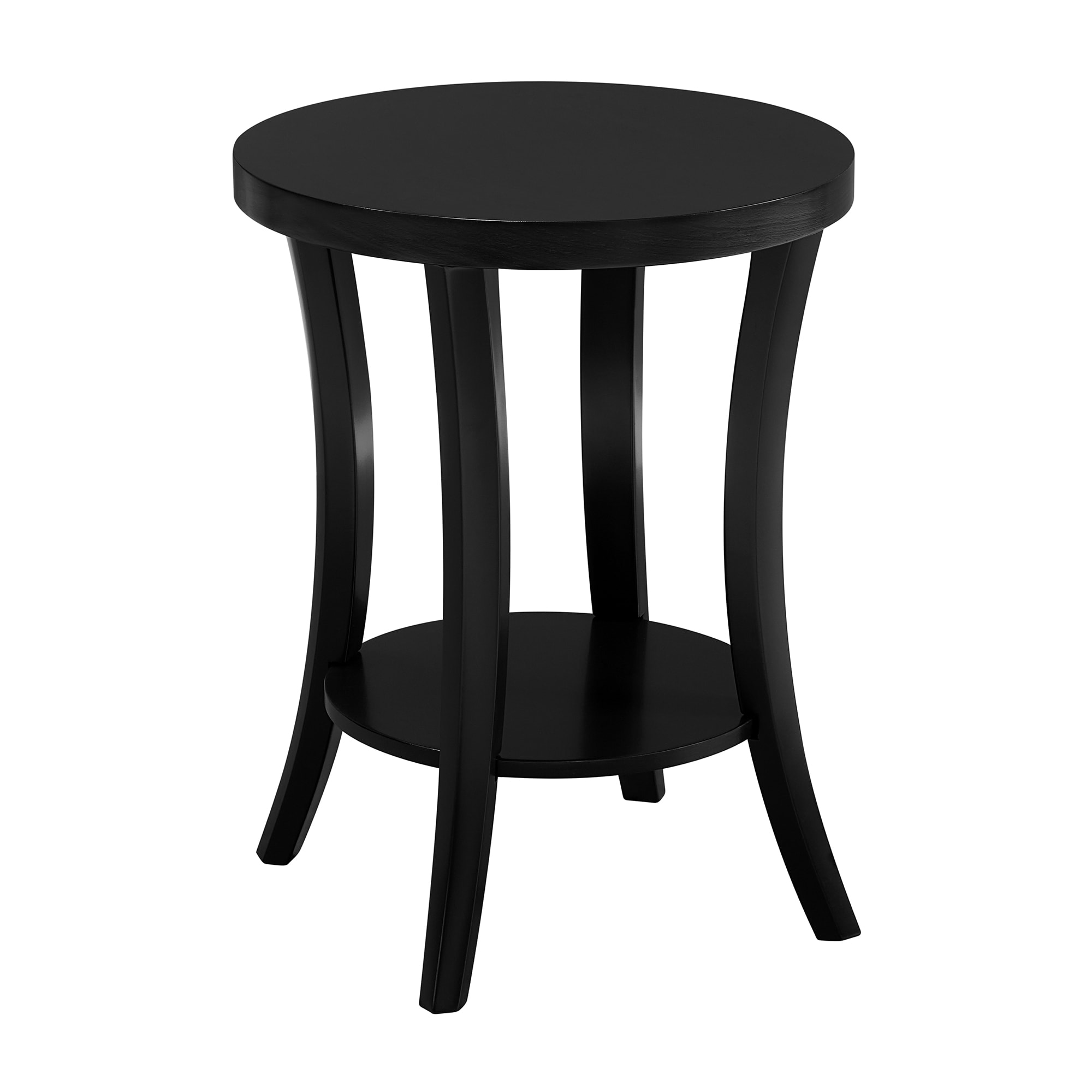 Convenience Concepts V3-101 18-Inches W x 23.25-Inches H Black Wood veneer Round Modern End Table Assembly Required