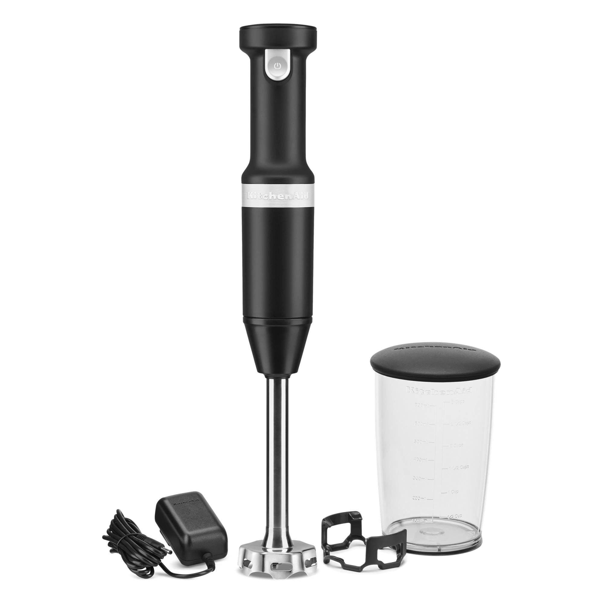 KitchenAid 5-Speed White 60-Watt Immersion Blender Pulse Control with  Accessory Jar in the Immersion Blenders department at