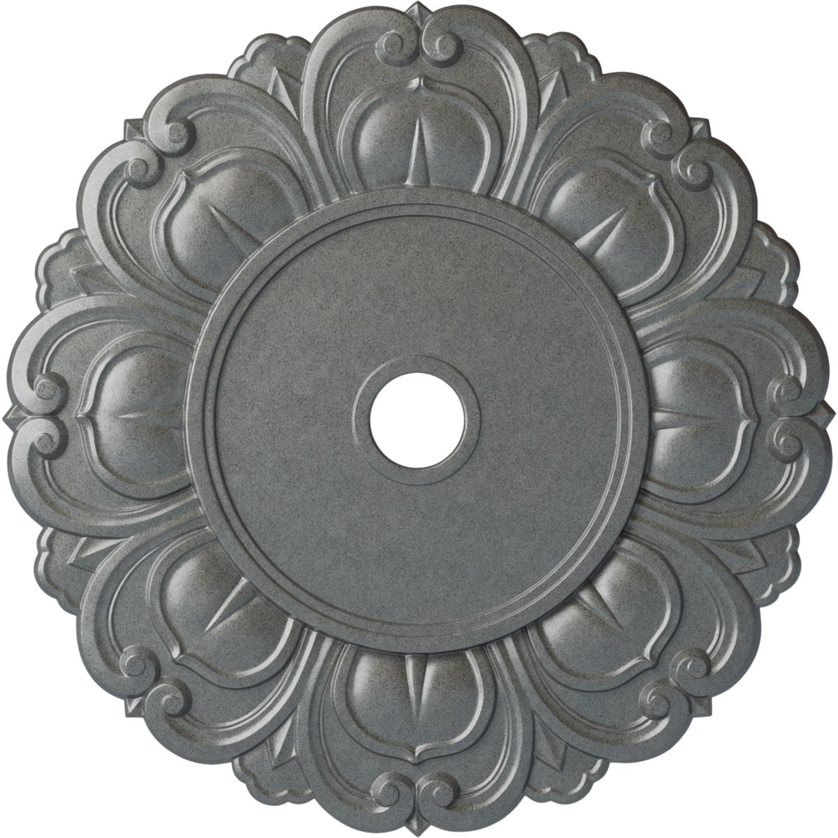 Ekena Millwork CM32ANPLS Angel 32.25-in W x 32.25-in L Painted Platinum Polyurethane Whole Ceiling Medallion