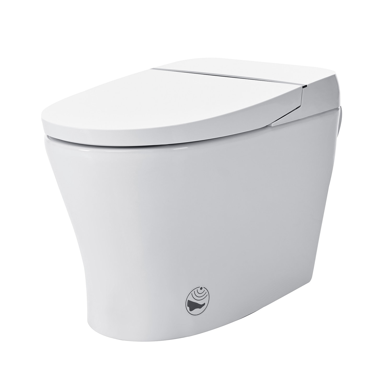 Mondawe MD-ZW31AAA White Single Elongated Standard height Smart Soft Close 1-piece Bidet 12-in Rough-In 1.28 GPF