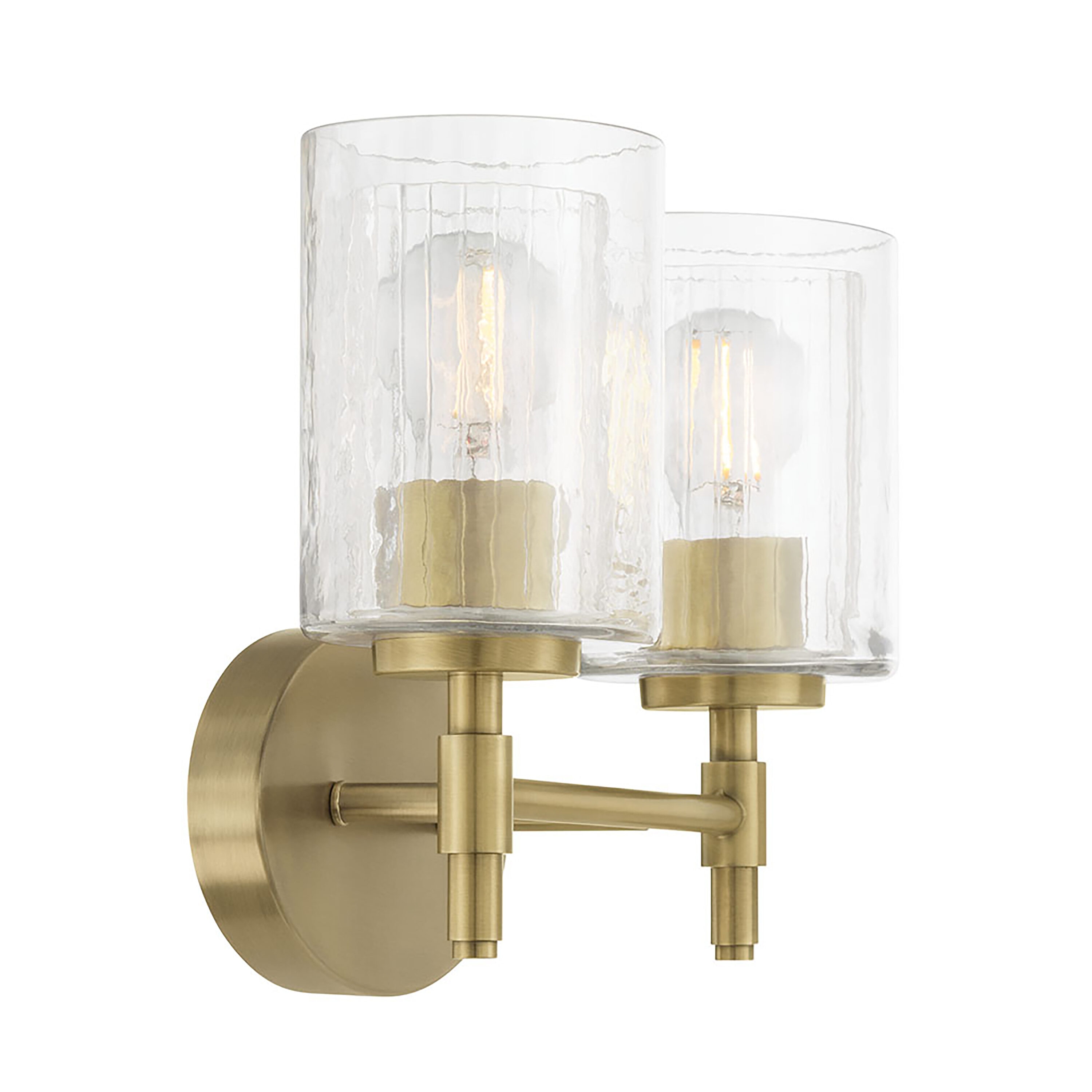 Millennium Lighting Solventa 15-in 2 Light Brushed Brass Transitional Bathroom Vanity light