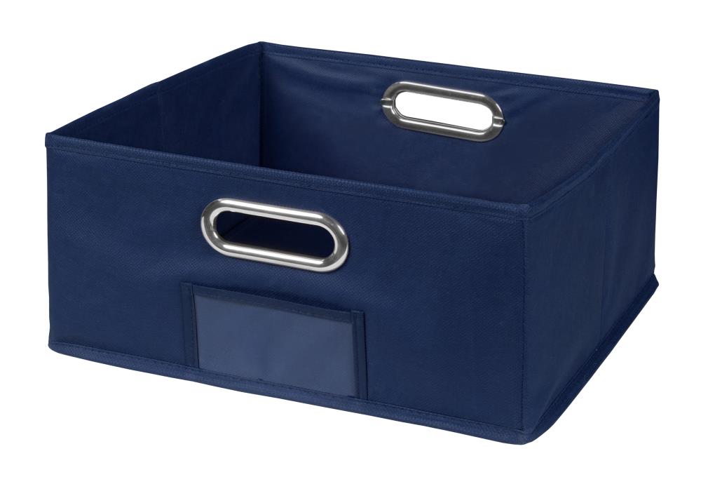 Niche HTOTE1206BE Cubo 12-in W x 6-in H x 12-in D Blue Fabric Collapsible Stackable Bin