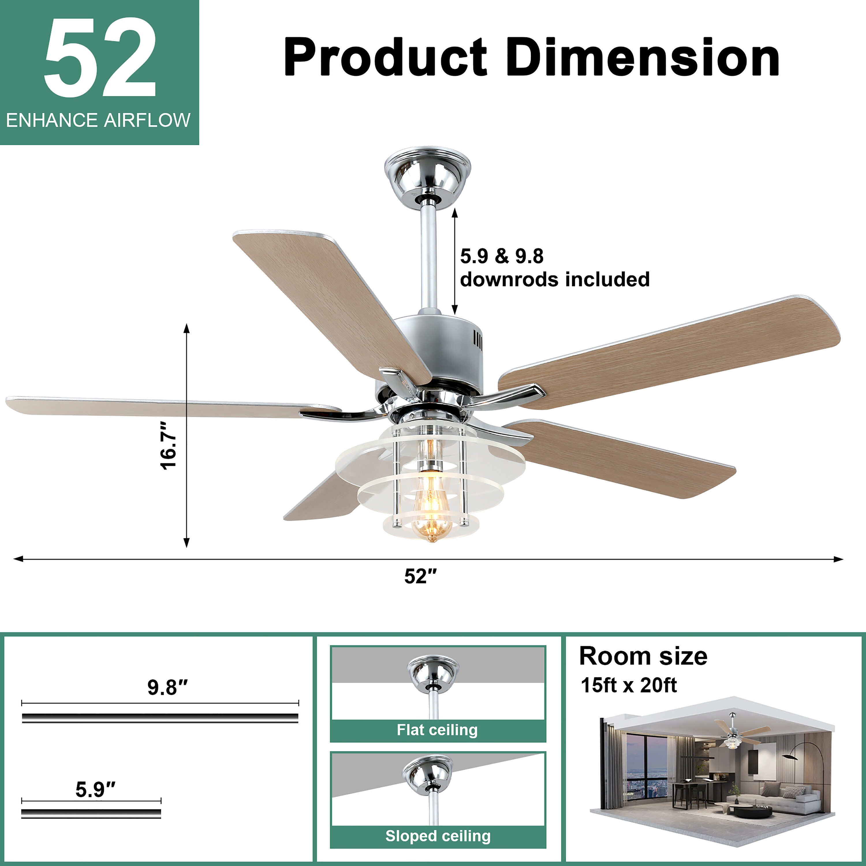 Cusp Barn CS52P22C Ceiling-Fans - View #8