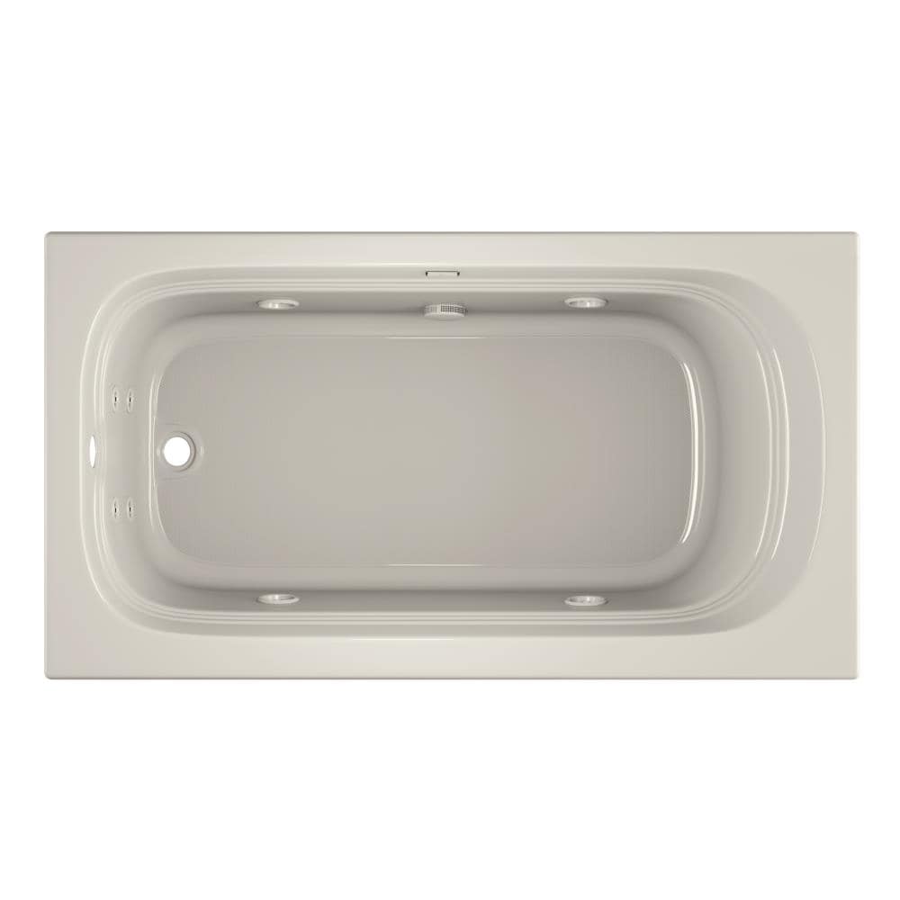 Jacuzzi LUX6634WLR2XXY LUXURA 34-in x 66-in Oyster Acrylic Drop-In Whirlpool Tub (Left Drain)