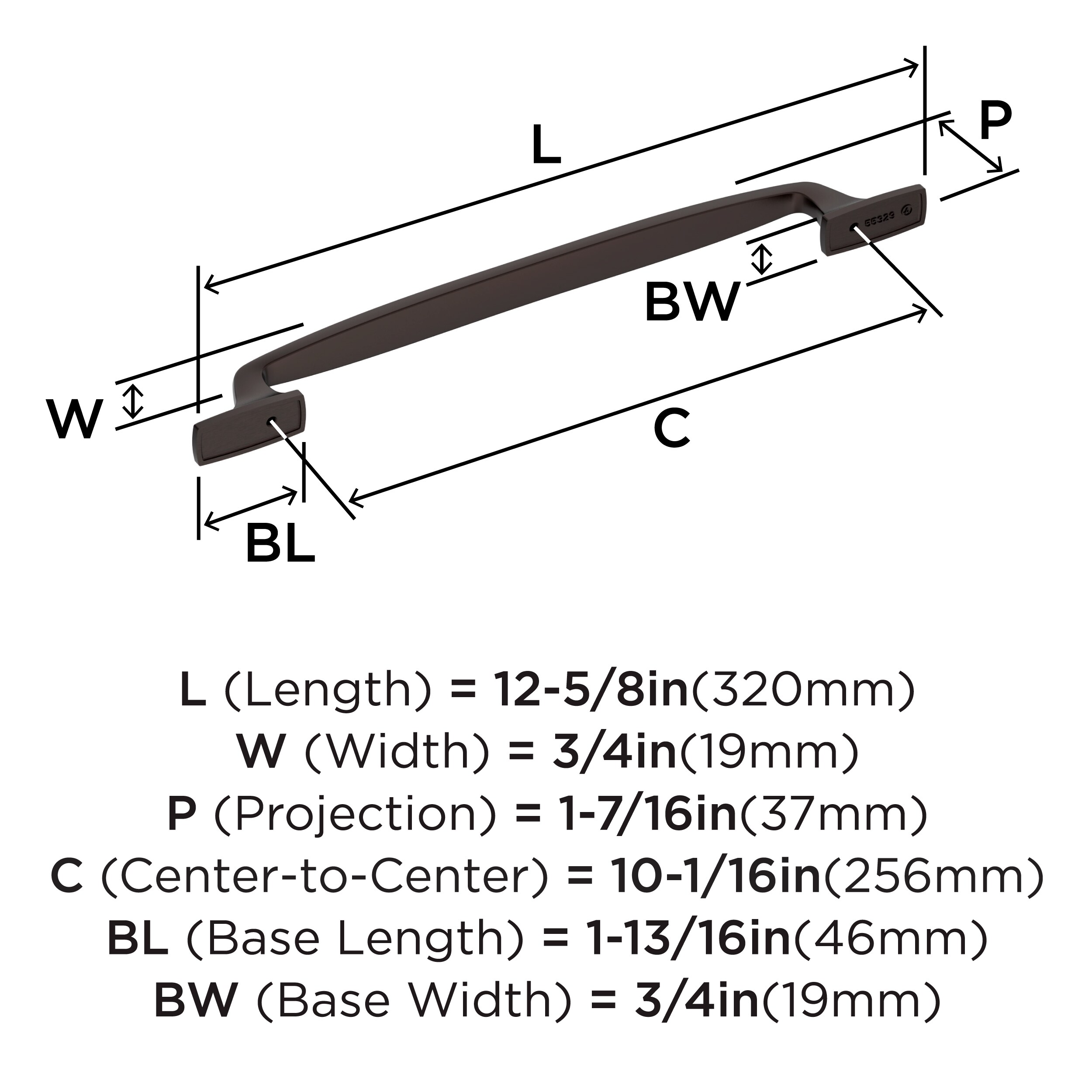 Amerock BP55329DOB Cabinet-Pulls - View #4