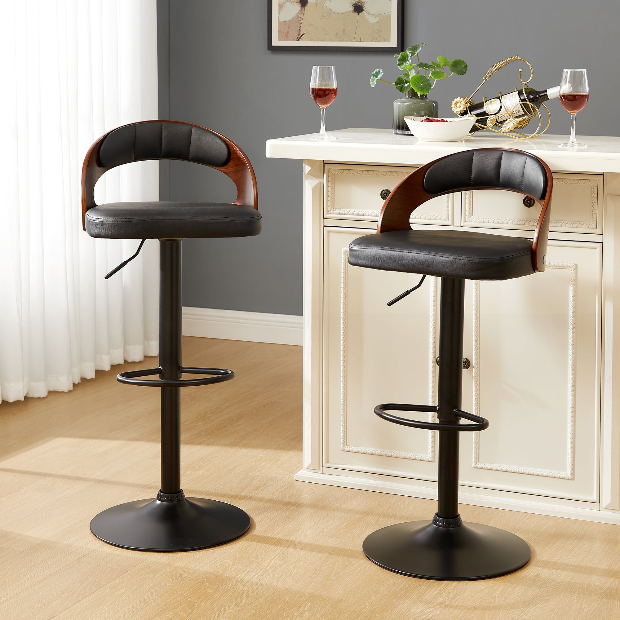 Vecelo LOE-C18-BLK stools - View #2