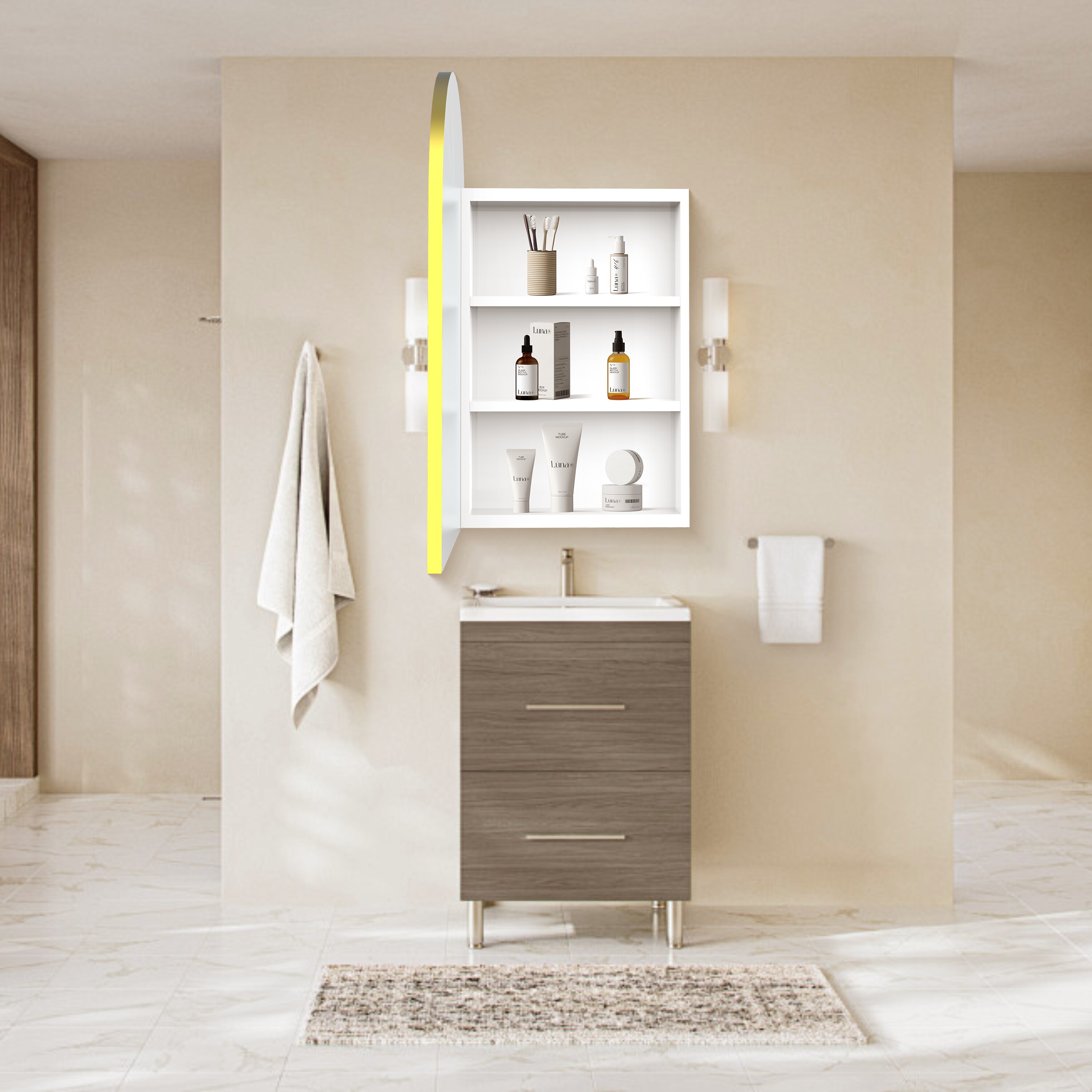 Forclover HBM-6609 Bathroom-Medicine-Cabinets - View #2
