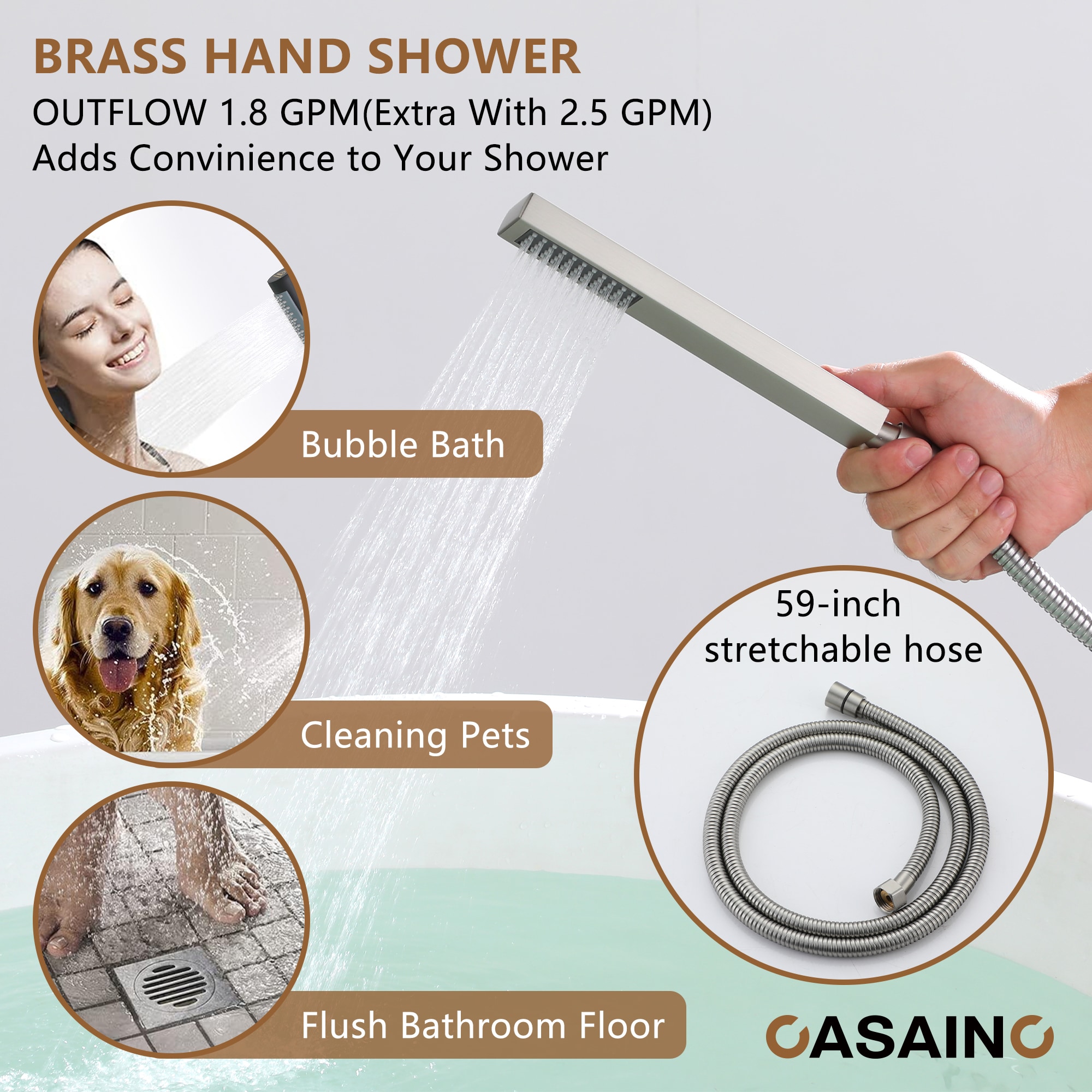 CASAINC KCLT0057-BN Roman-Tub-Faucets - View #11
