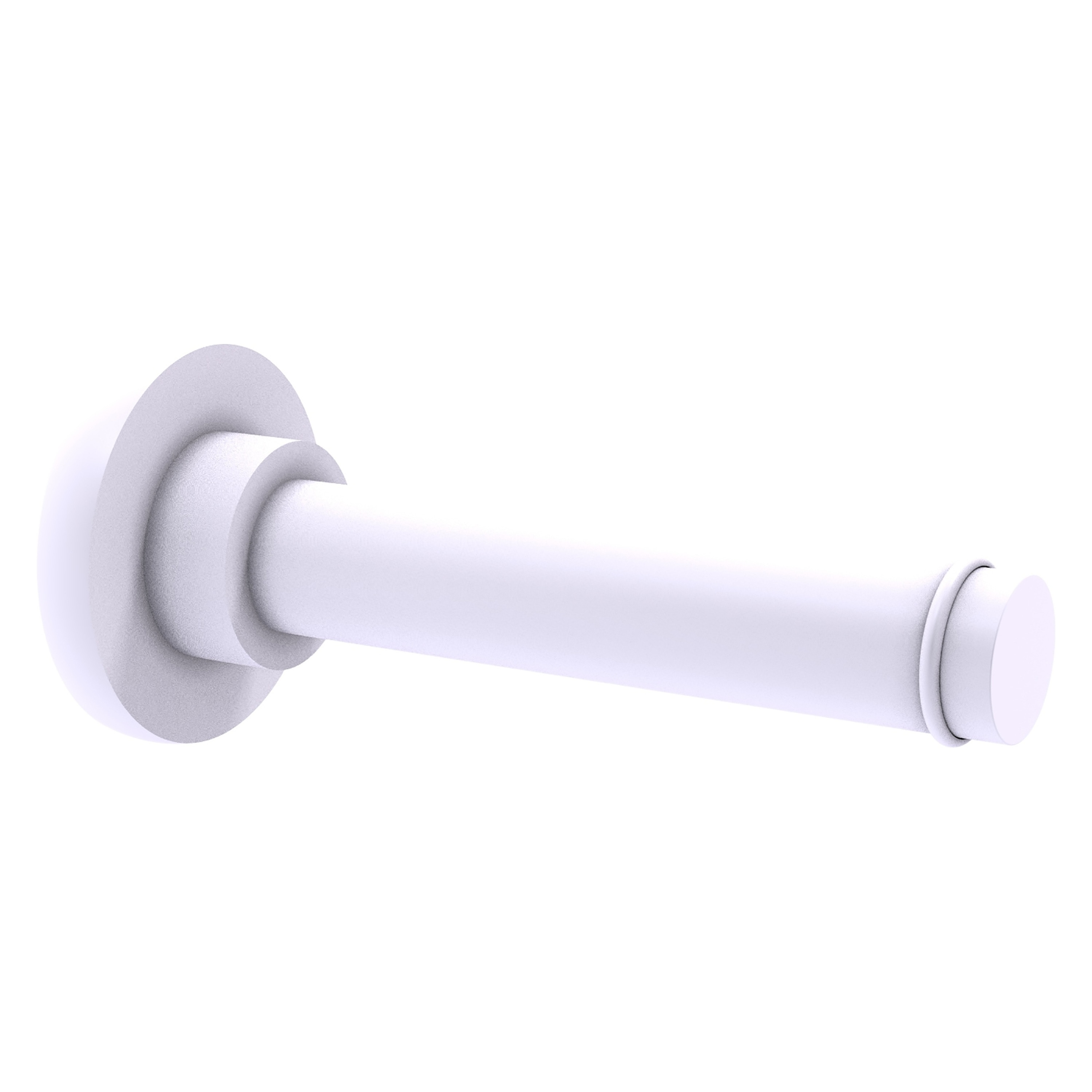 Allied Brass P1000-24-1-WHM Prestige Skyline Matte White Wall mount Single post Toilet Paper Holder 1 -Rolls