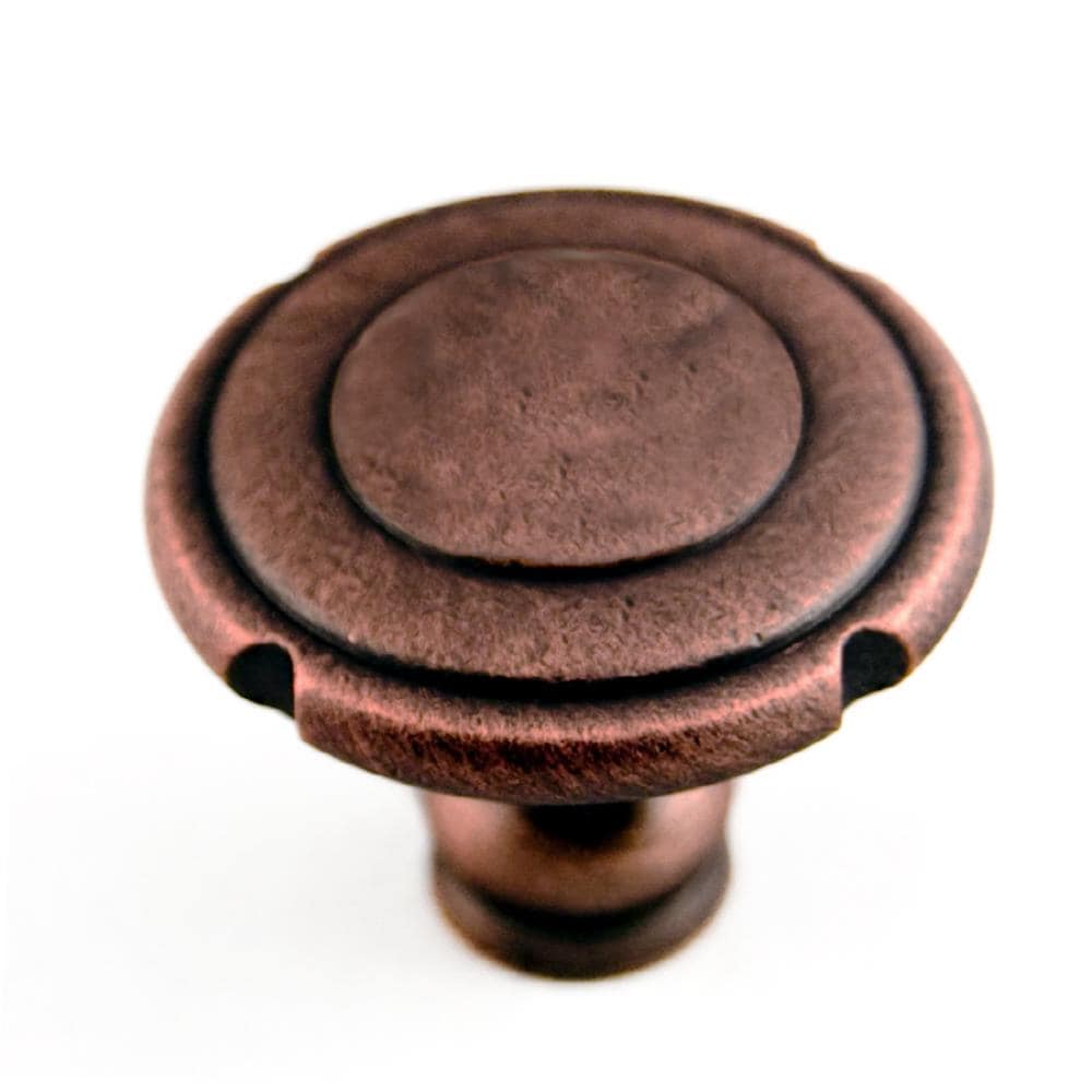 RK International CK 9301-DC Distressed copper Round Transitional Cabinet Knob