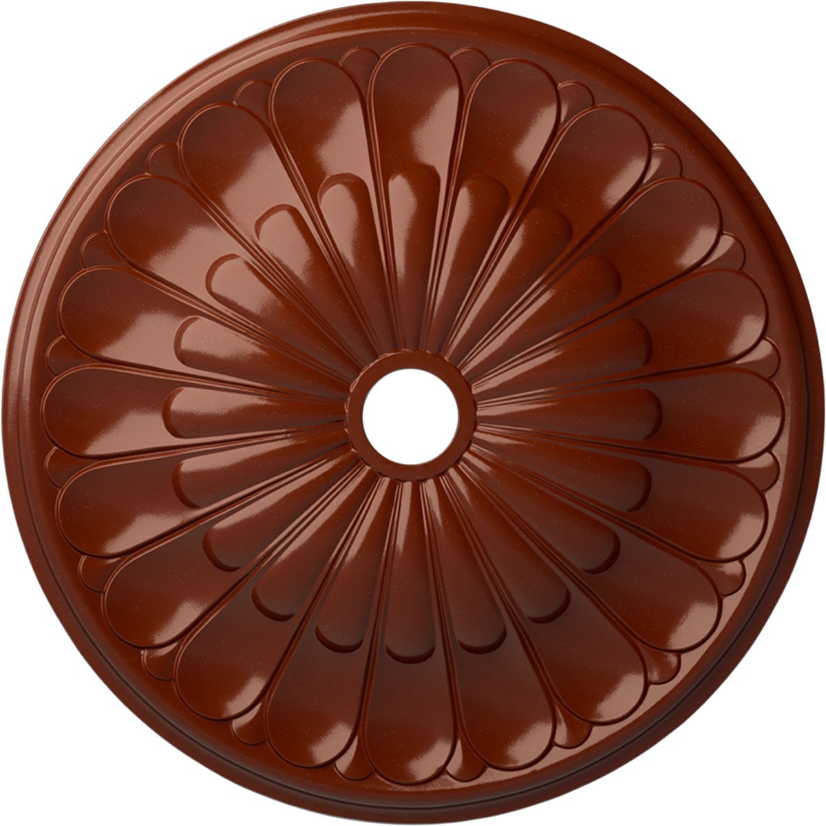 Ekena Millwork CM31GOFIF Gorleen 31.625-in W x 31.625-in L Painted Firebrick Polyurethane Whole Ceiling Medallion