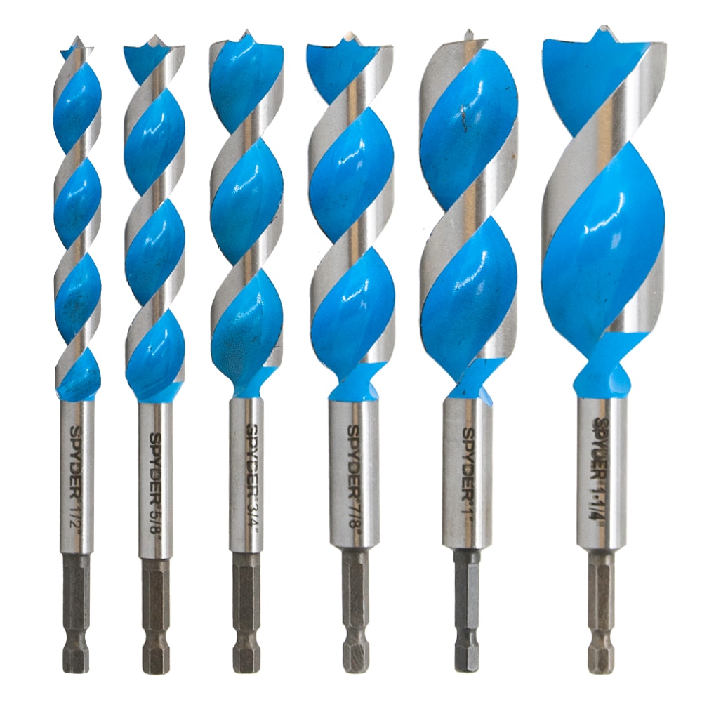 Spyder 15003 Stinger 6 -Piece Assorted x 6-1/2-in Woodboring Power spade Drill Bit Set
