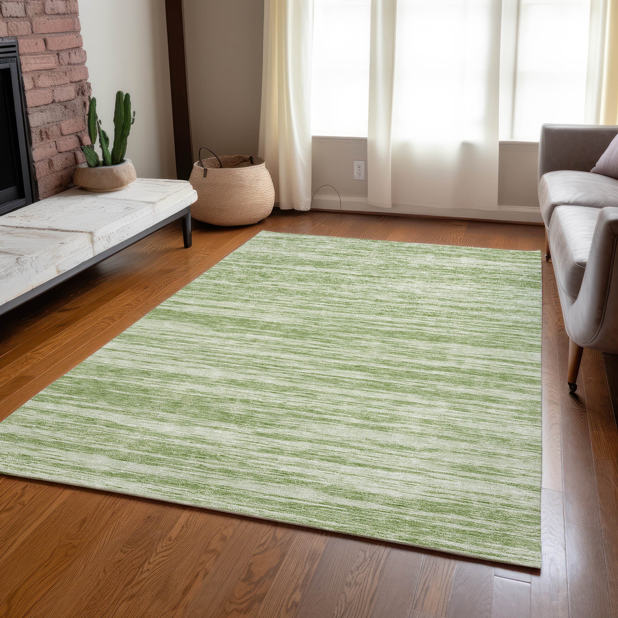 Addison Rugs ACN951AL8X10 Chantille ACN951AL 8 x 10 (ft) Loomed Aloe Rectangular Indoor/Outdoor Machine washable Pet Friendly Area rug