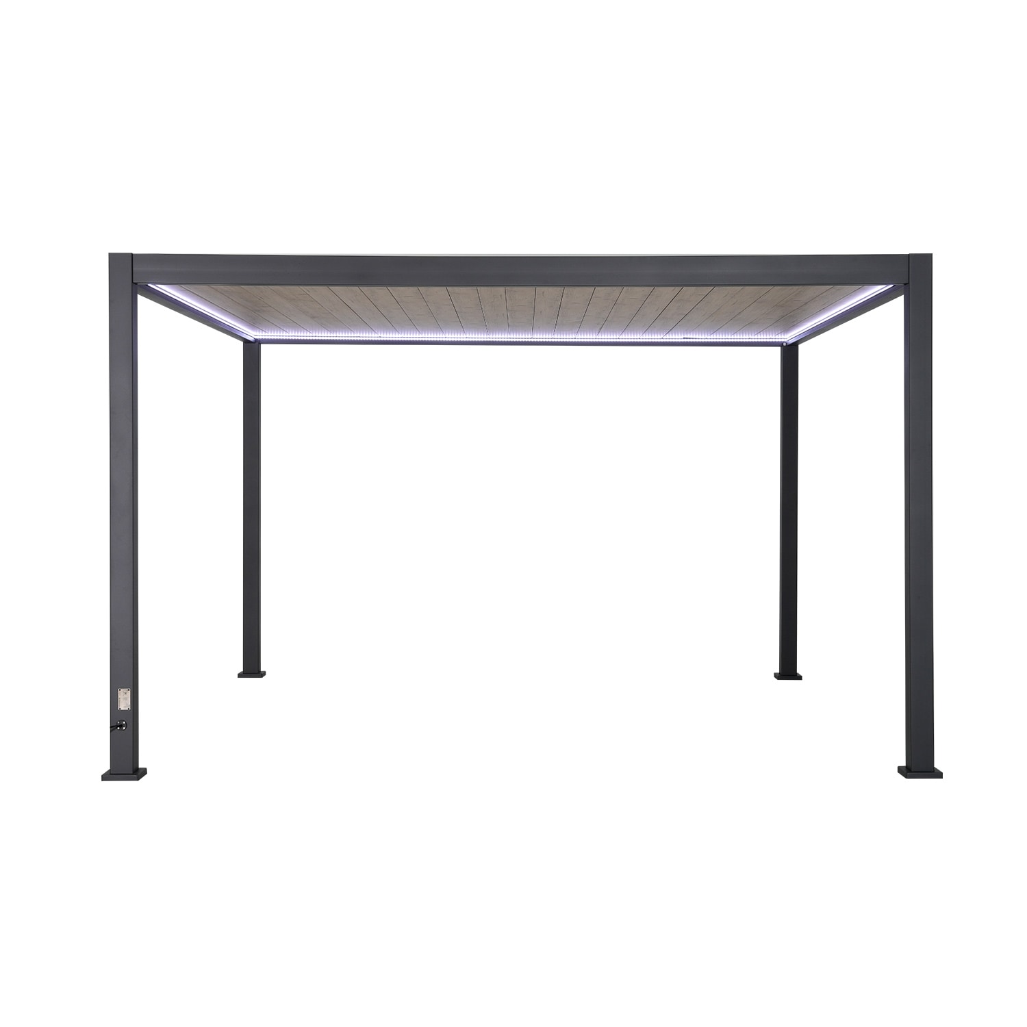 Mirador 12ft x 13ft Modern Rectangle Takasho Metal Aluminum Roof Semi