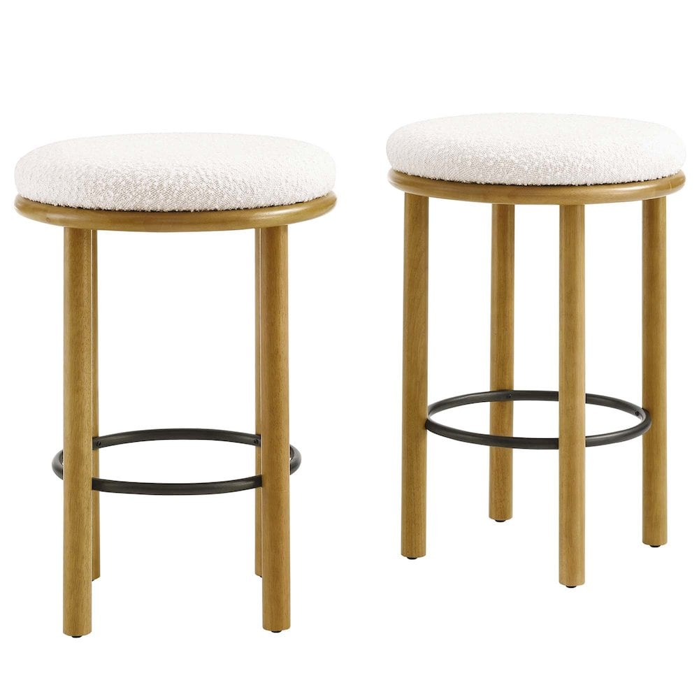 Modway BG3612382 Fable Boucle Fabric Counter Stools Set of 2