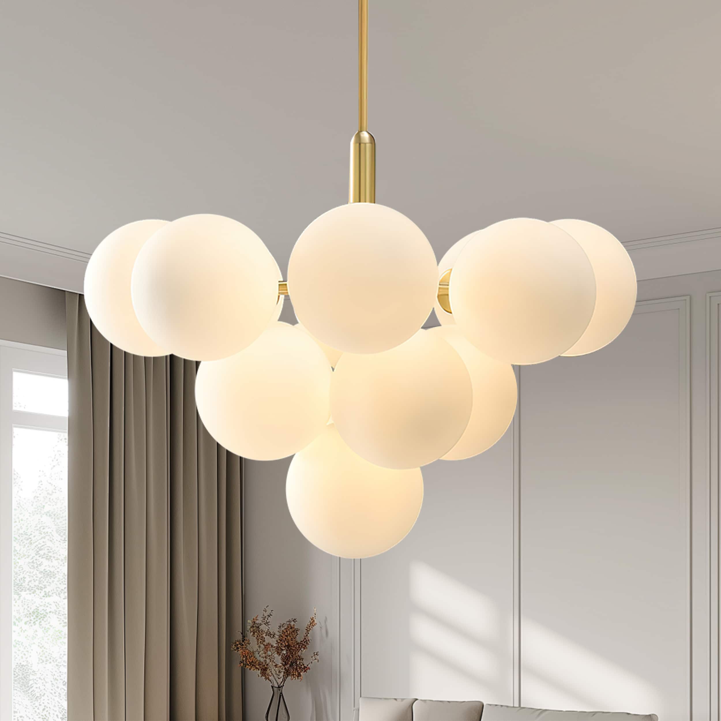 HUOKU PD1037811 Tauvy 13 -Light Brushed Brass Modern/contemporary For Use in Bedrooms, Dining Rooms, Foyers, Kitchens, Living Rooms Chandelier