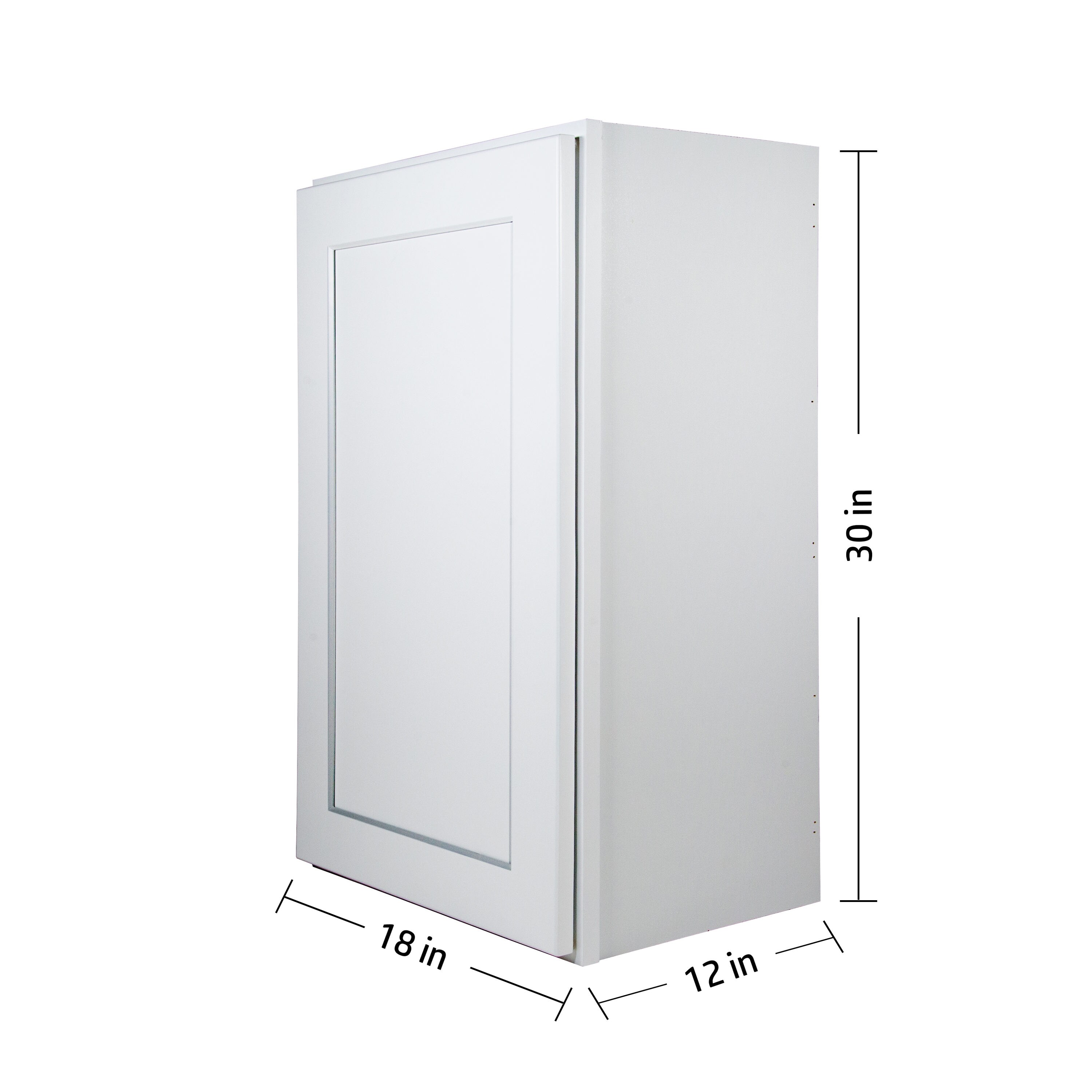 HomLux Lynzee 18-in W x 30-in H x 12-in D White Painted Birch Door Wall ...