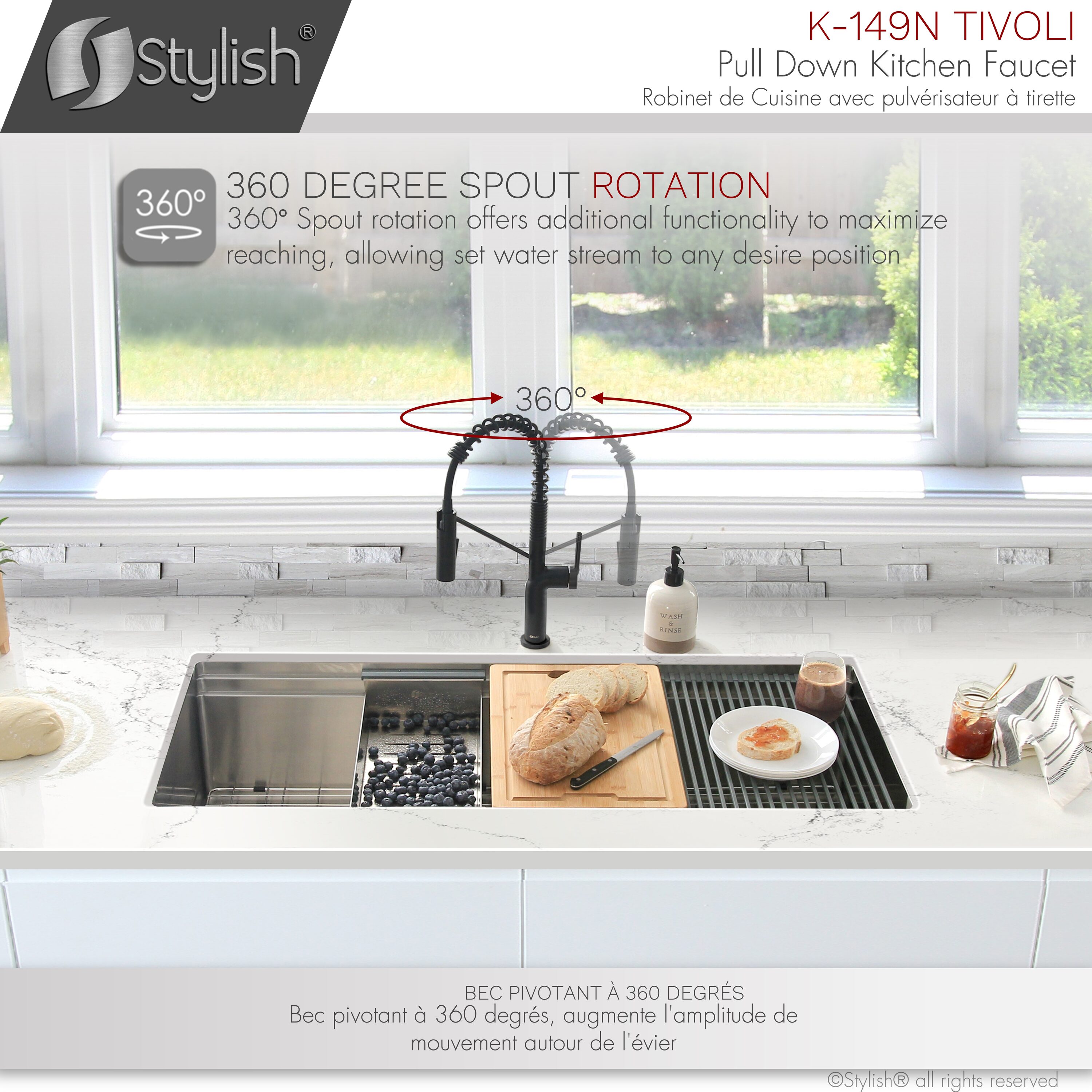 Stylish K-149N Kitchen-Faucets - View #3