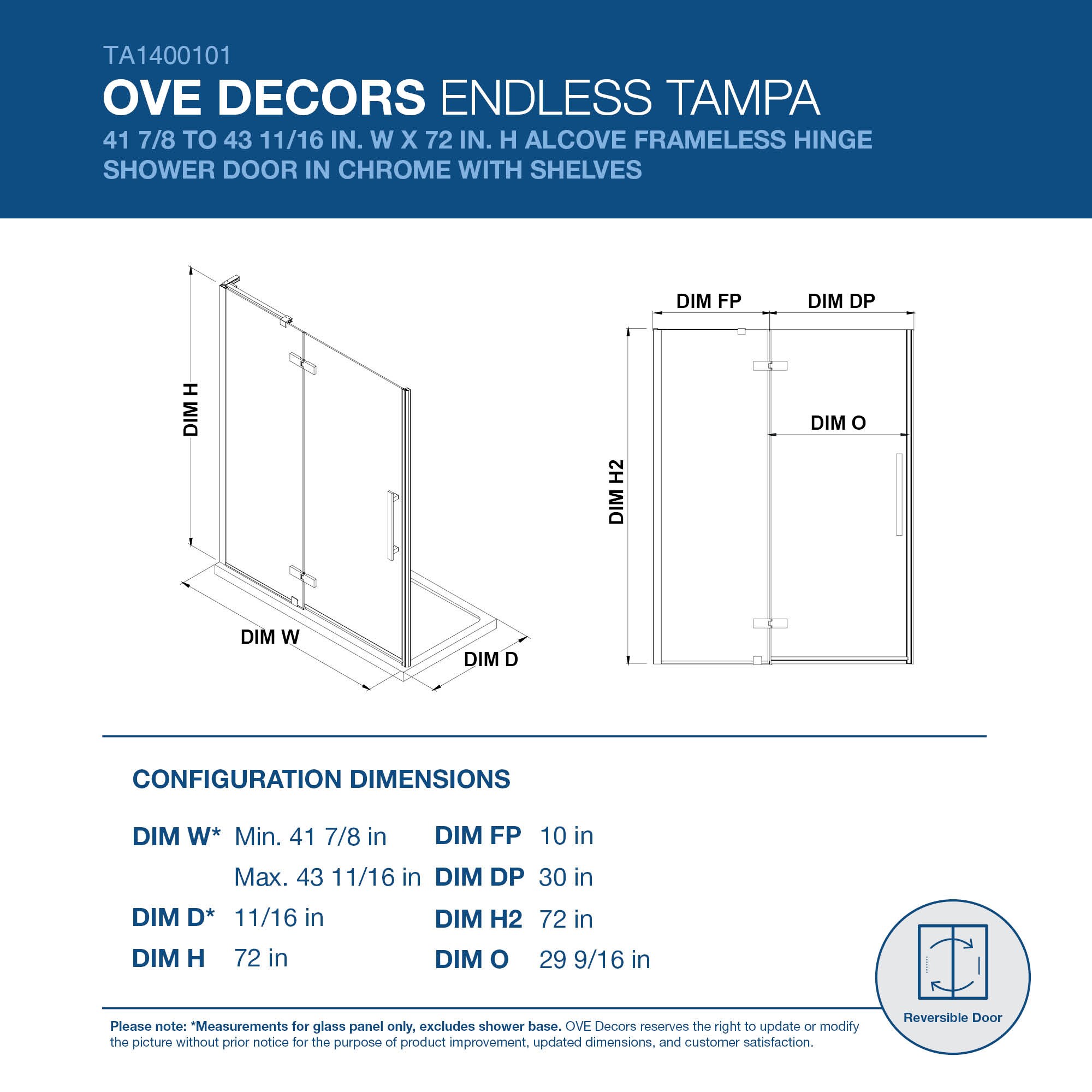 OVE Decors 828796063951 Shower-Doors - View #2