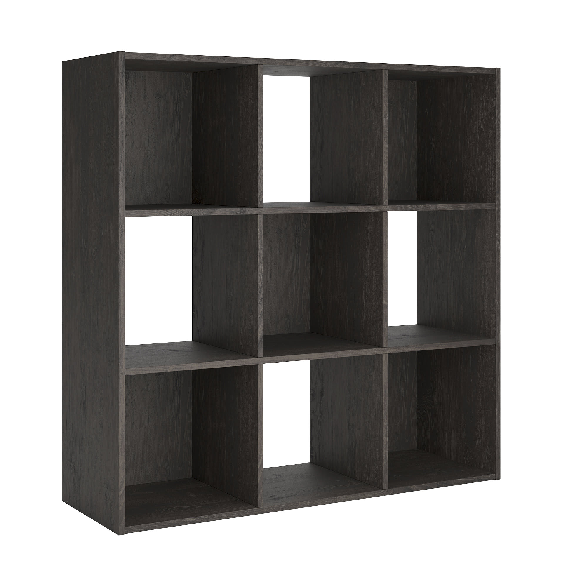 Signature Design by Ashley EA5514-3X3 Piperton 9 Cube Storage Organizer with Charcoal Black Finish