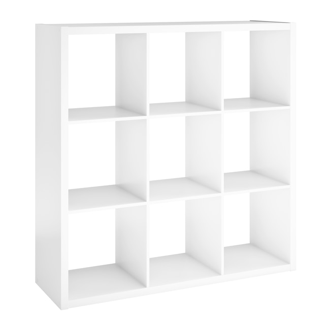 White Wood Laminate 9 Cube Organizer, Closetmaid Cube Bookcase Canada