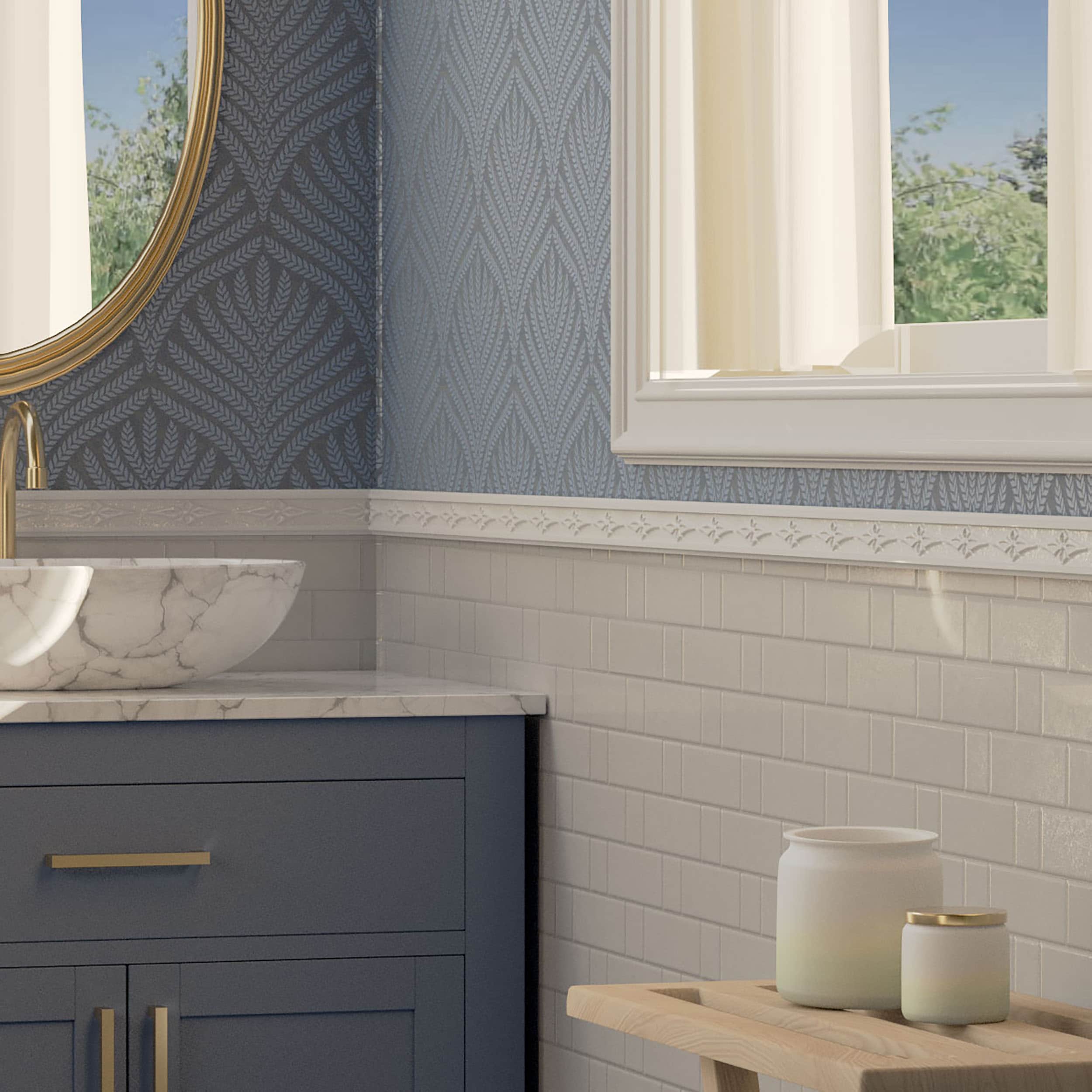 Sofia White Polyurethane Decorative Chair Rail Moulding