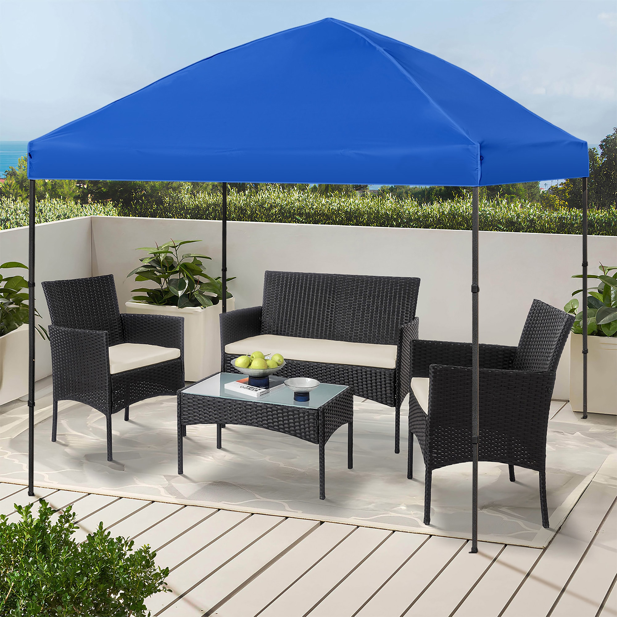 Grearden PTSZ5001-BL 10-ft x 10-ft Square Blue Pop-up canopy