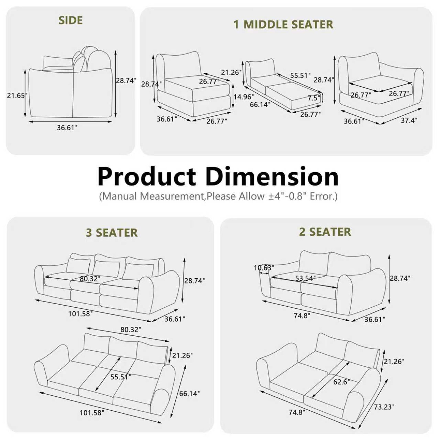 SINOFURN SYG7800005BG Sofas-Loveseats - View #5