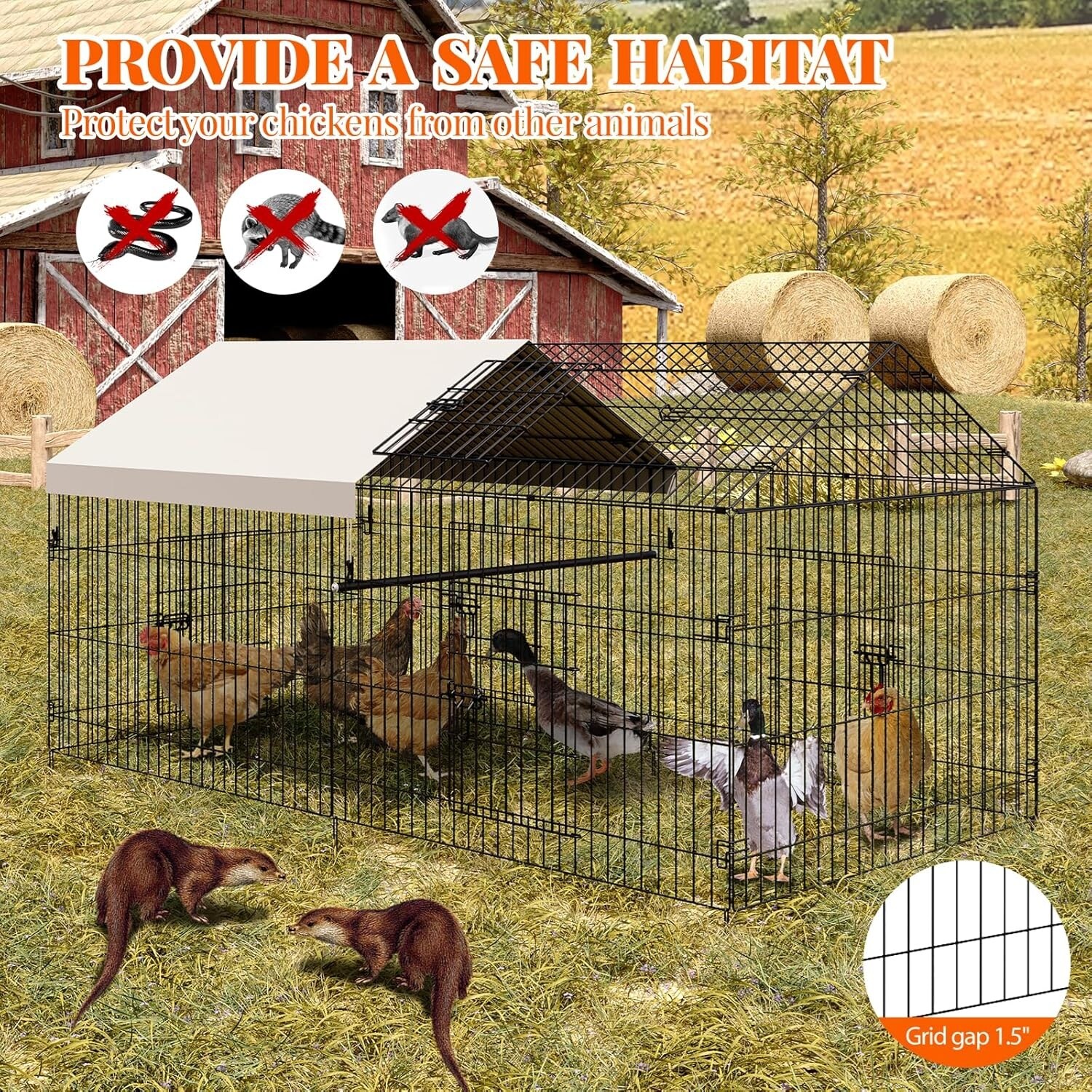 GarveeLife LMYJW-5809 Chicken-Coops-Rabbit-Hutches - View #5