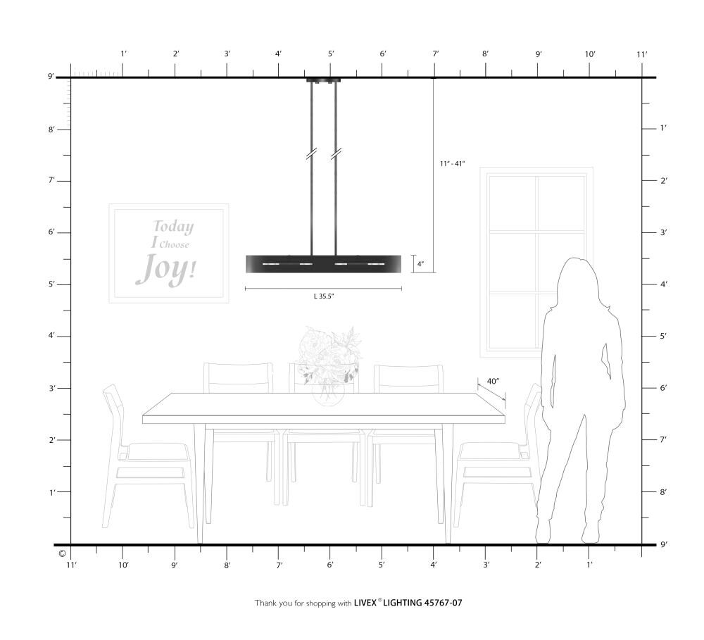 Bronze Antique Brass 4-Light Linear Chandelier with Gold Finish