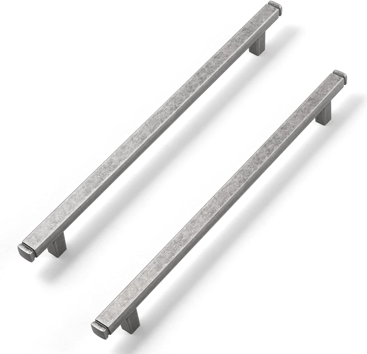 Miaokesen 1814GY-192 7-9/16-in , 192mm Center to Center Antique Silver Rectangular Handle 6 -Pack