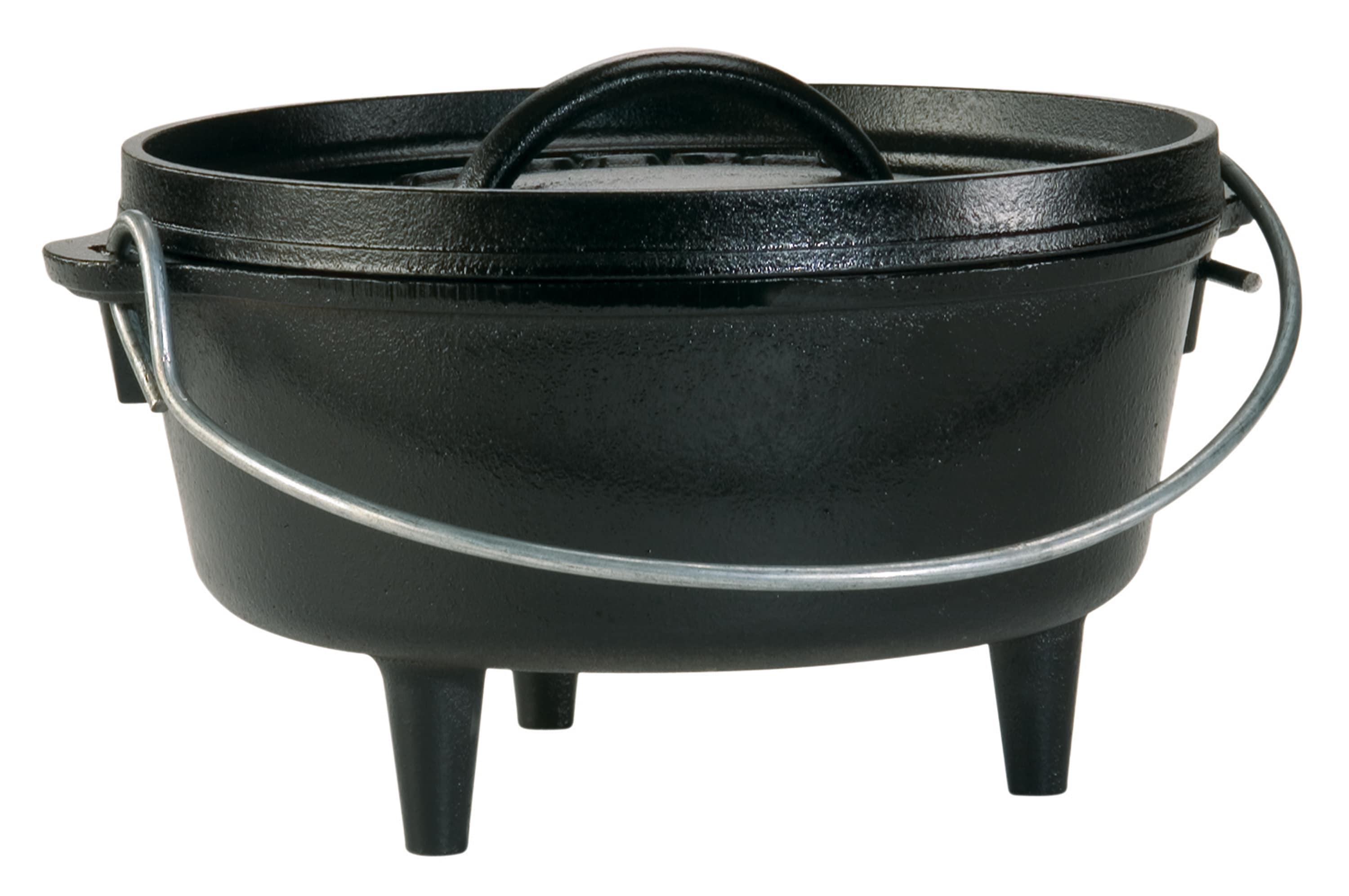 Lodge Cast Iron 2 Quart/8 Inch Cast Iron Camp Dutch Oven with Lid -  Induction Compatible - Black in the Cooking Pots department at