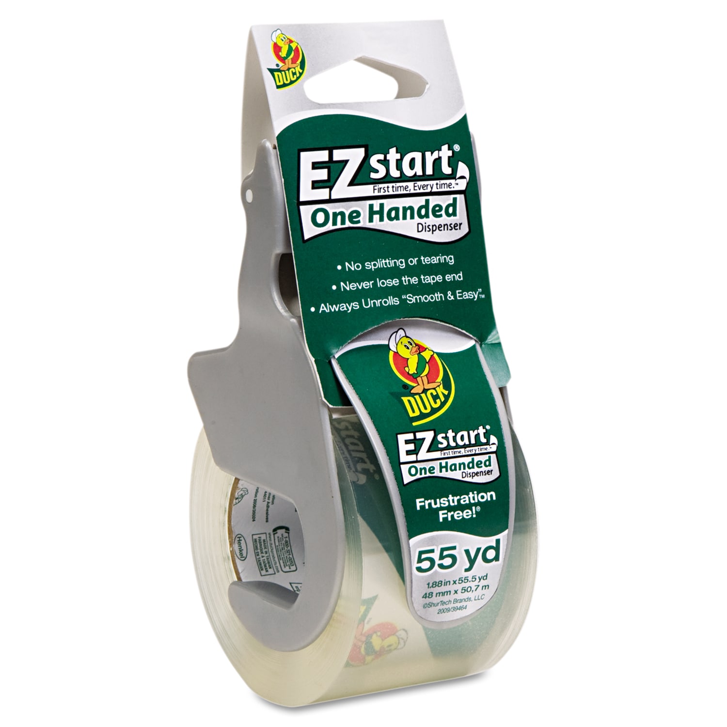 Duck 1.88-in x 55.5 Yards EZ Start Packaging Tape (Dispenser Included) at