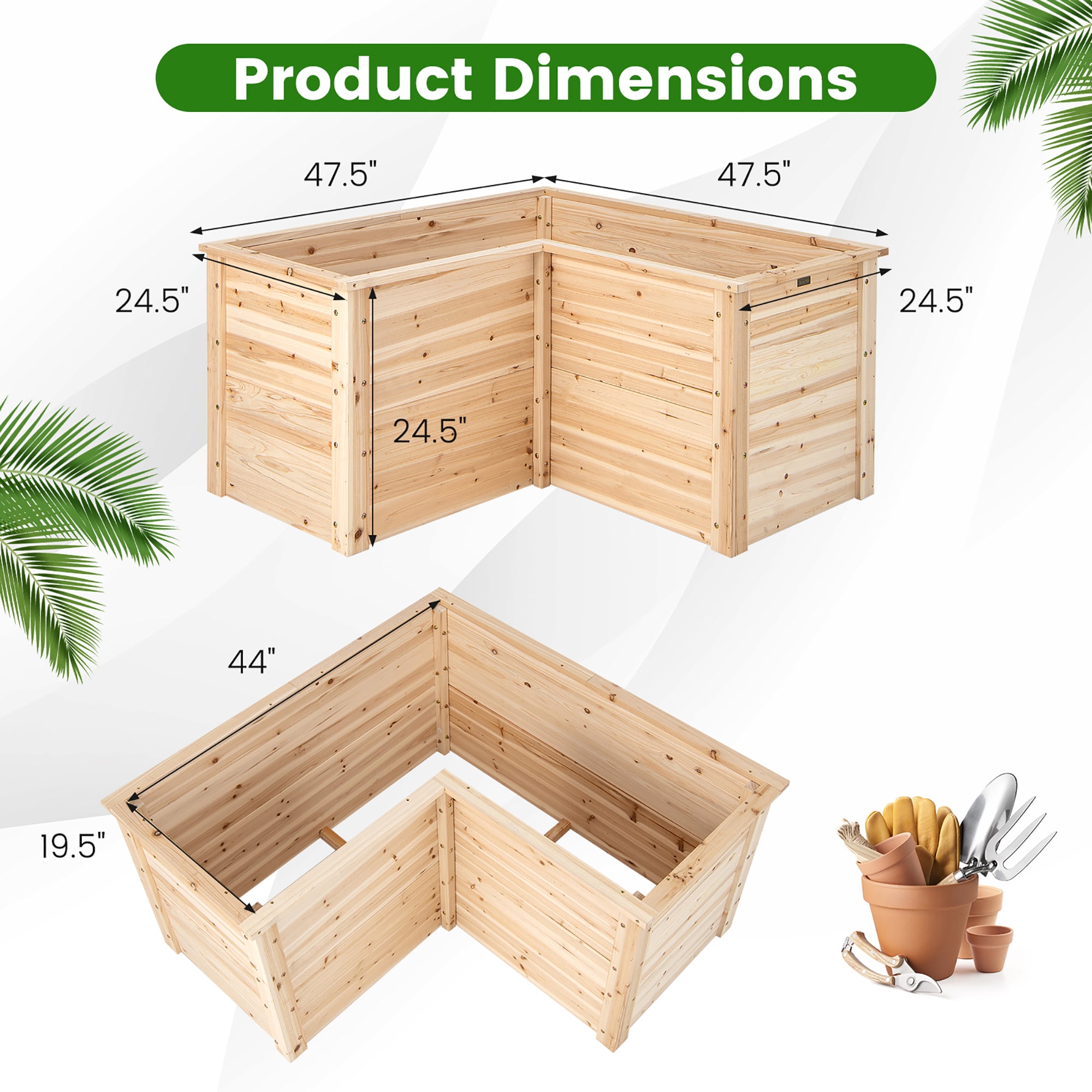 Costway LWS00555 Raised-Garden-Beds - View #2