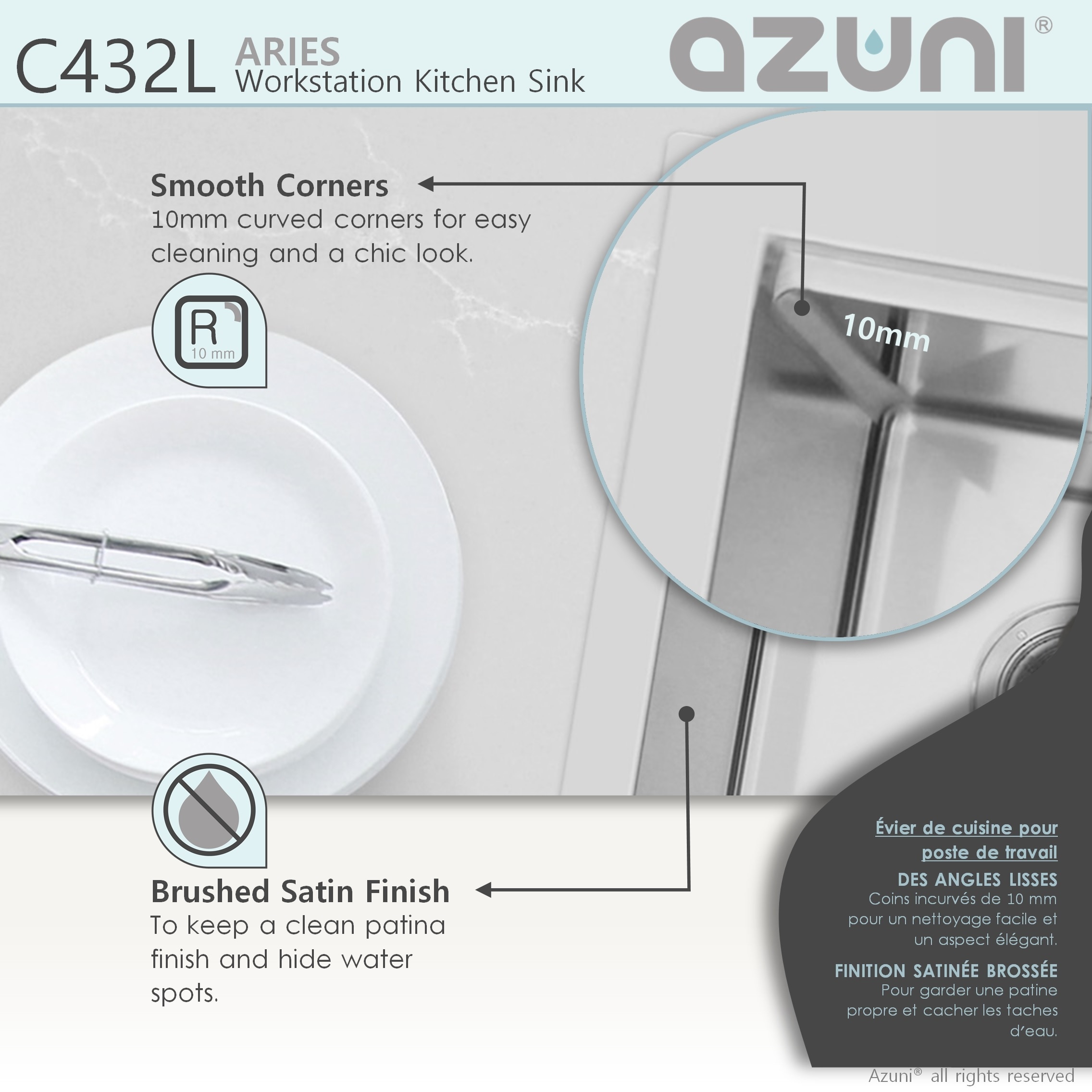 Azuni C432L1 Kitchen-Sinks - View #5