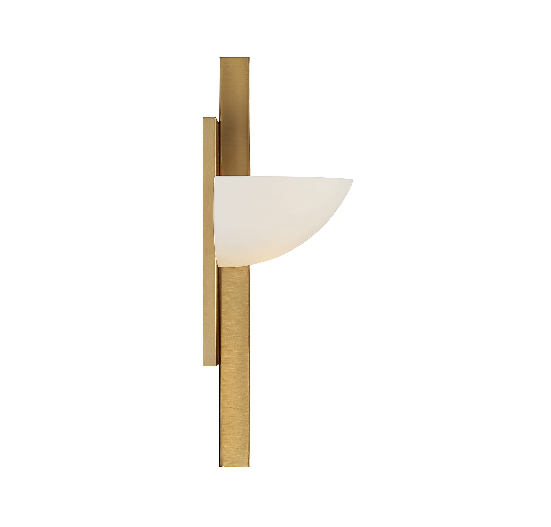 Mid-Century Modern Black and Brass Dimmable Wall Sconce