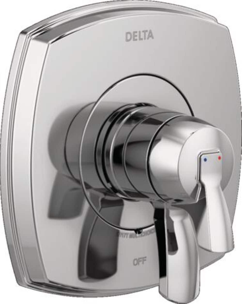 Delta T17076-PR Lumicoat Chrome 3.84-Inches Universal Bathtub/Shower Pressure balance trim 0.5-Inches -ID
