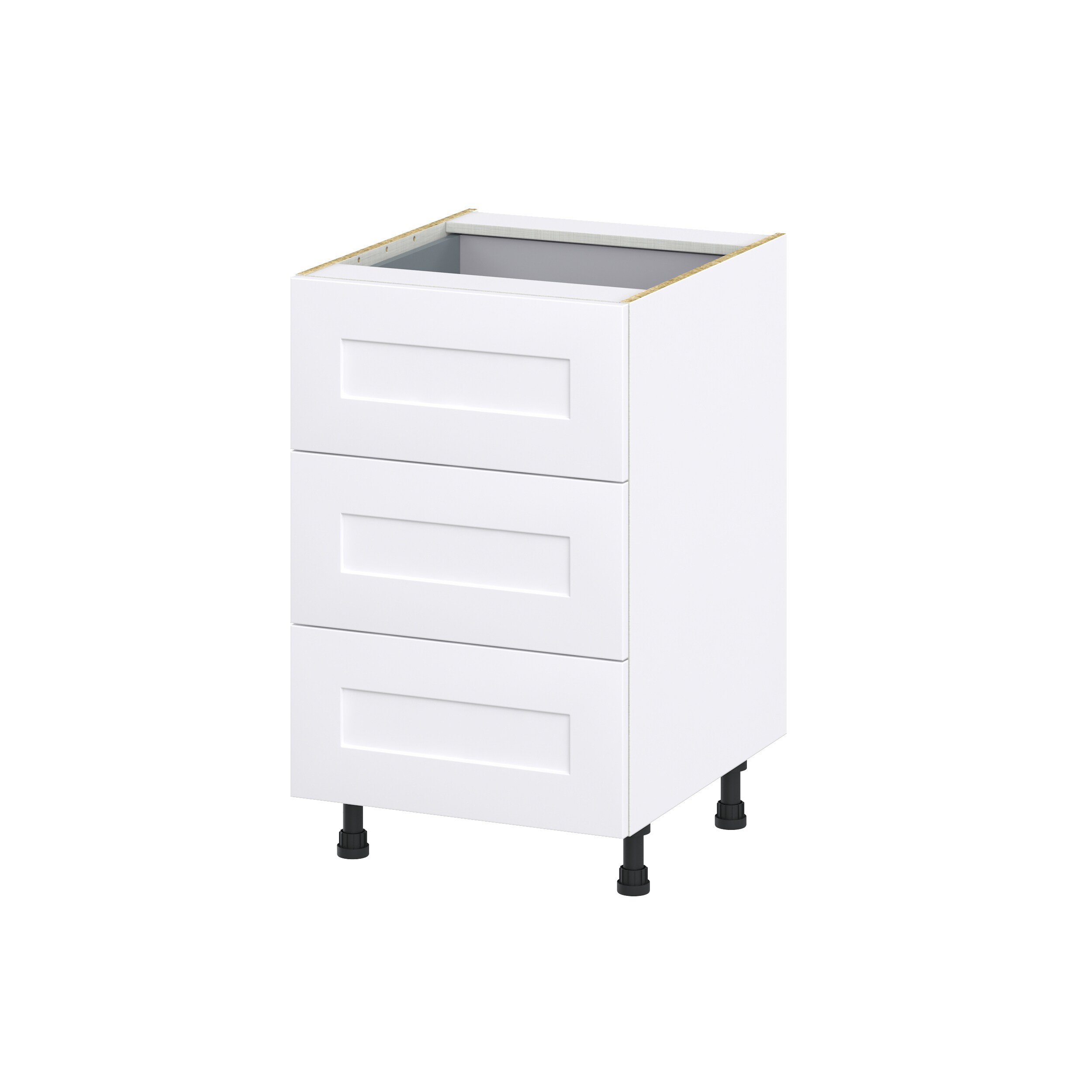 Hugo&Borg 12-in W x 34.5-in H x 24-in D Warm White 4-Drawer Base Fully Assembled Cabinet (Recessed Panel Style)