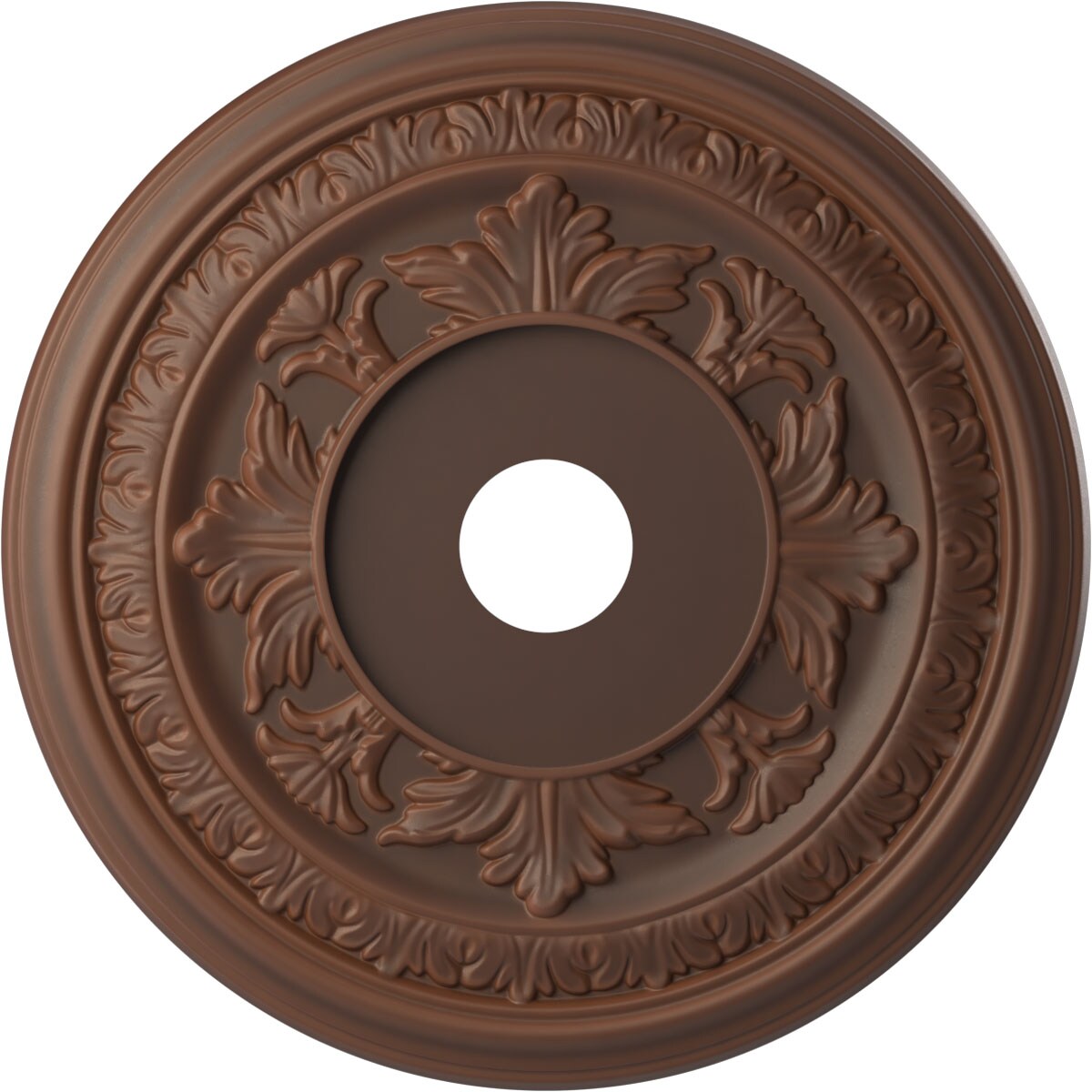 Ekena Millwork CMP22BADRU Baltimore Thermoformed 22-in W x 22-in L Painted Universal Aged Metallic Rust PVC Whole Ceiling Medallion