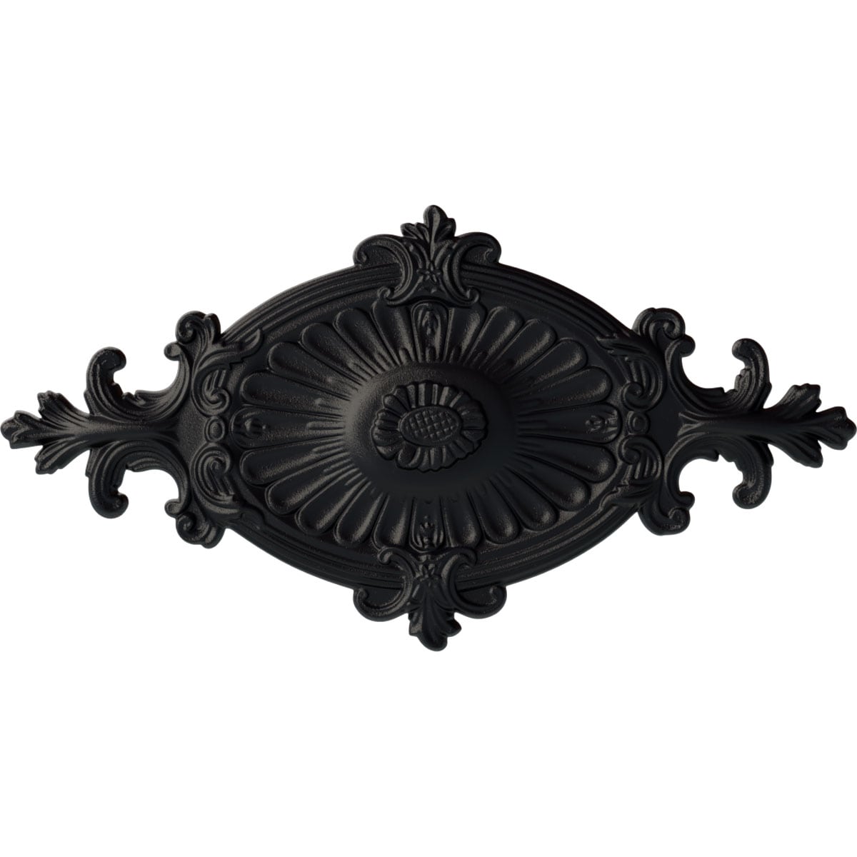 Ekena Millwork CM23RO1SGS Quentin 12.25-in W x 23.5-in L Painted Steel Gray Polyurethane Whole Ceiling Medallion