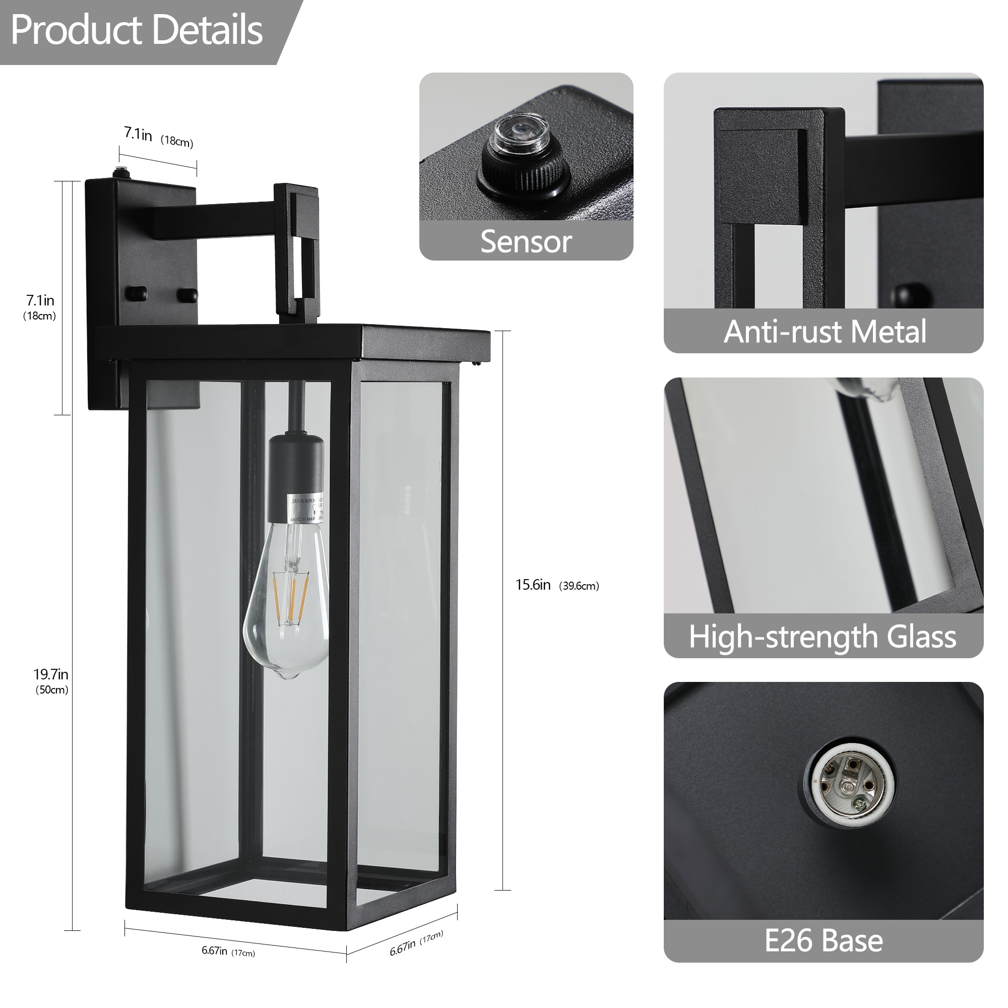 Kahomvis NS-QPDO-JPY Outdoor-Wall-Lighting - View #3