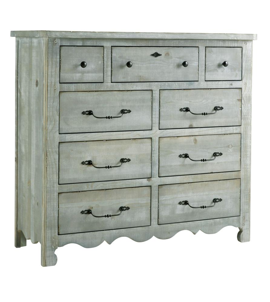 Progressive Furniture B644-23 Chatsworth Mint Pine 9-Drawer Standard Dresser