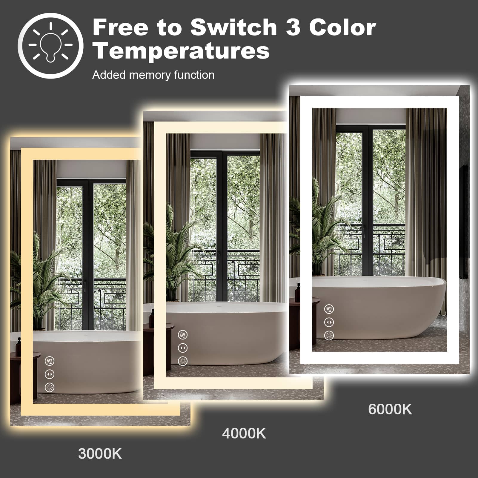 Amorho S1R15070UL Framed-Bath-Mirrors - View #5