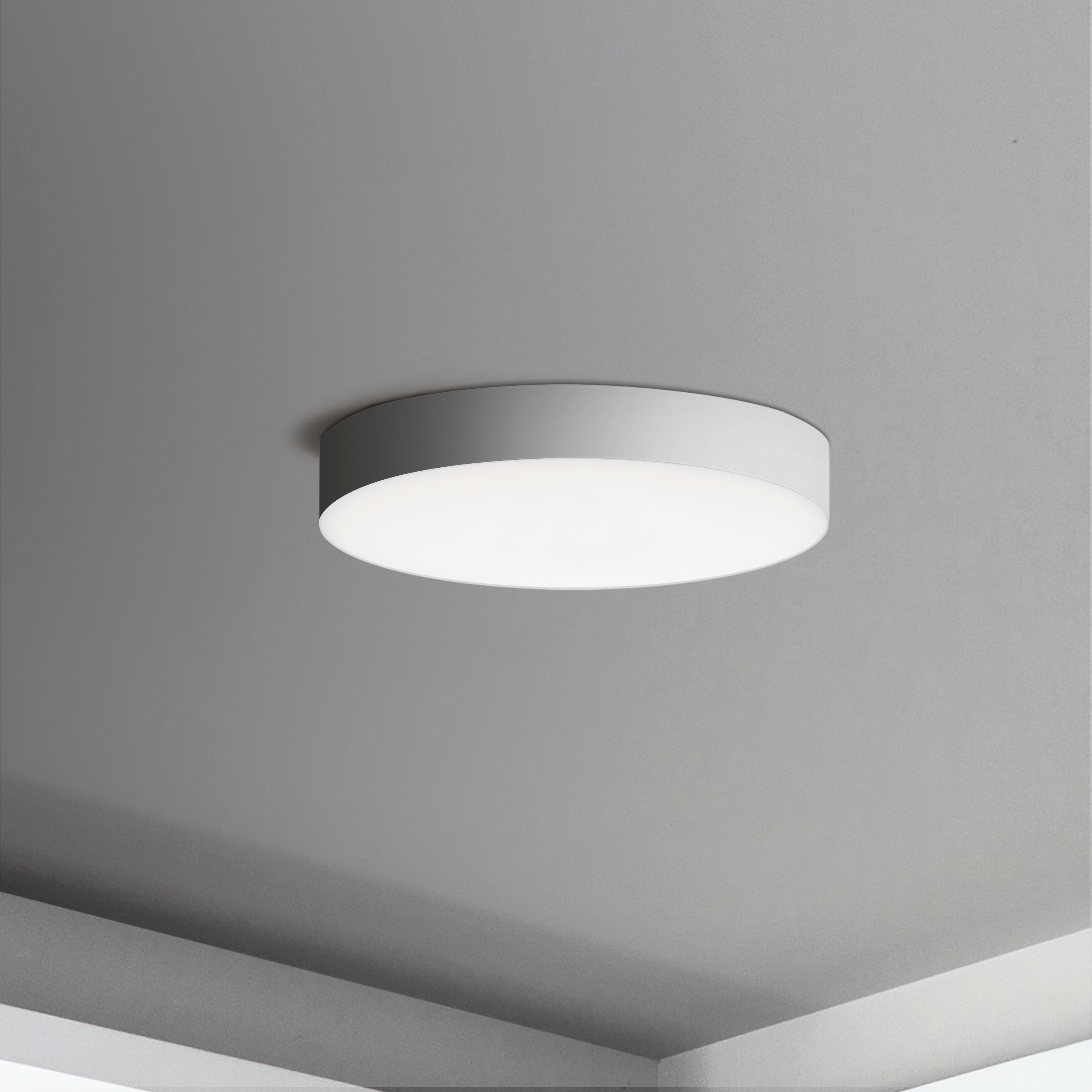 White Aluminum LED Indoor/Outdoor Flush Mount Light
