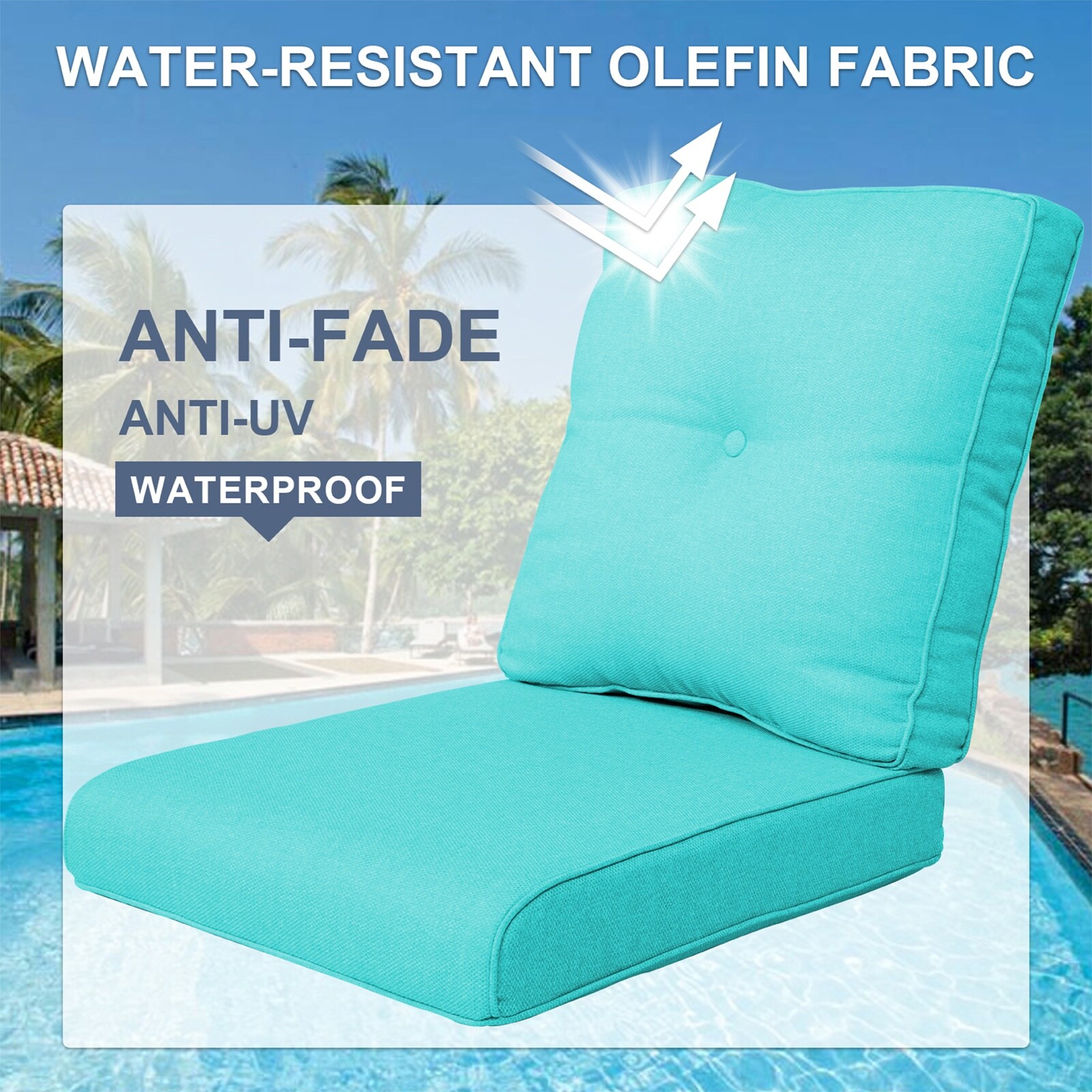 Pocassy PJZBD06-7AA Patio-Furniture-Cushions - View #3