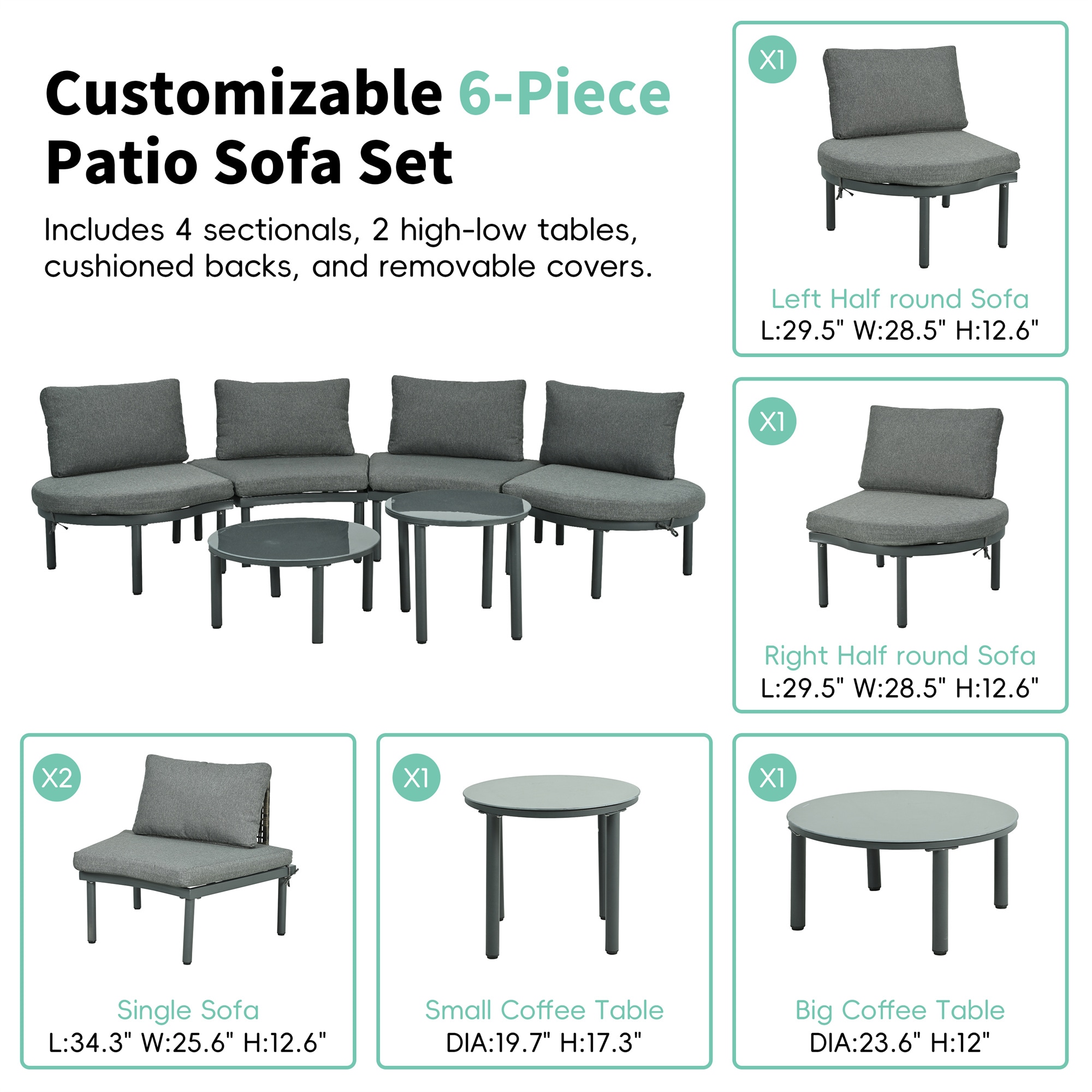 BABOOM BOM-0028AAE-OR Patio-Conversation-Sets - View #6