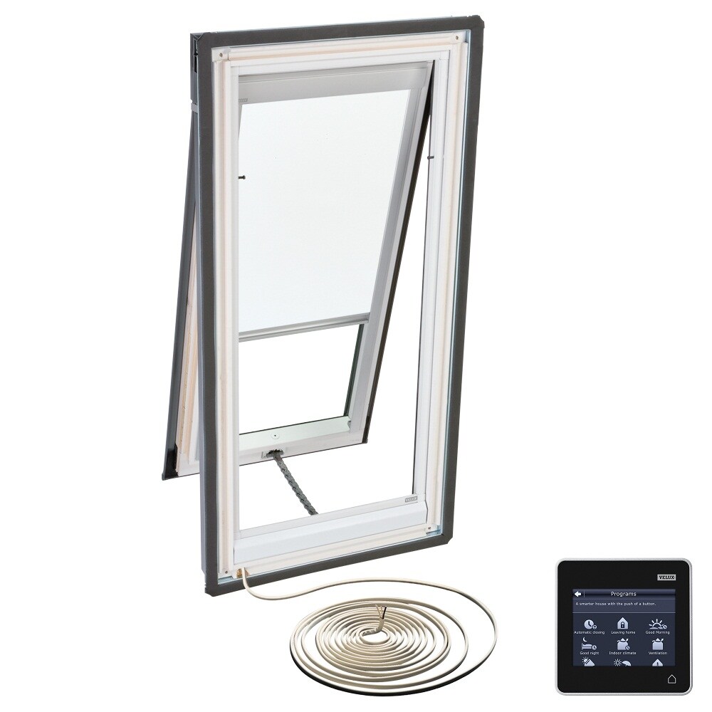 VELUX 21-in x 26.88-in Solar-powered Venting Deck Mount Skylight with Laminated Low-e Argon Glass