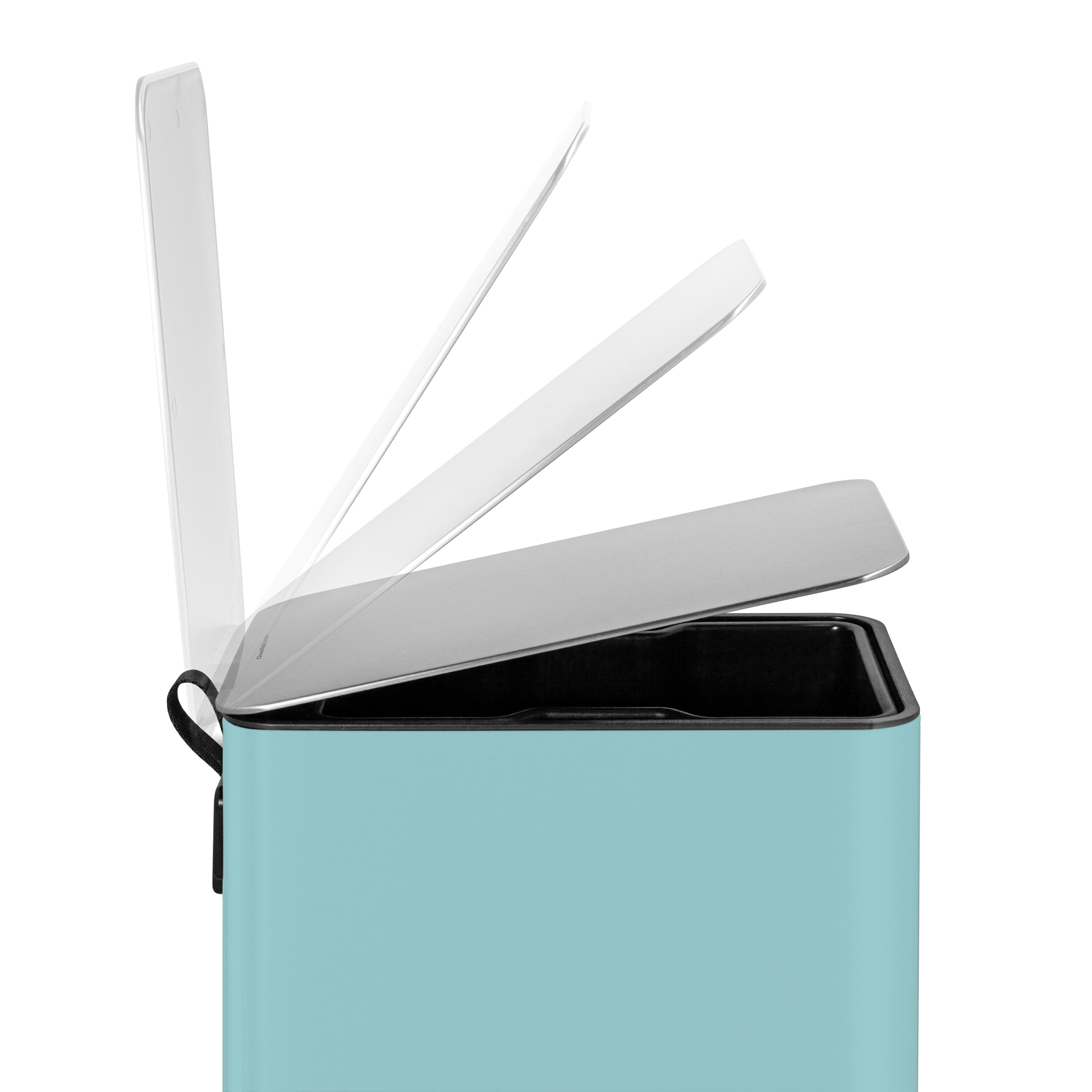 Mint Green Stainless Steel Rectangular Step-On Trash Can, 2.6 Gallons