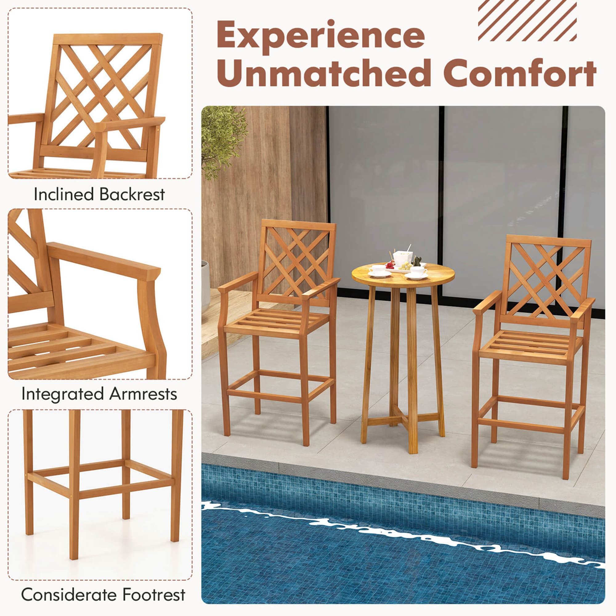 Costway HCST04284 stools - View #3