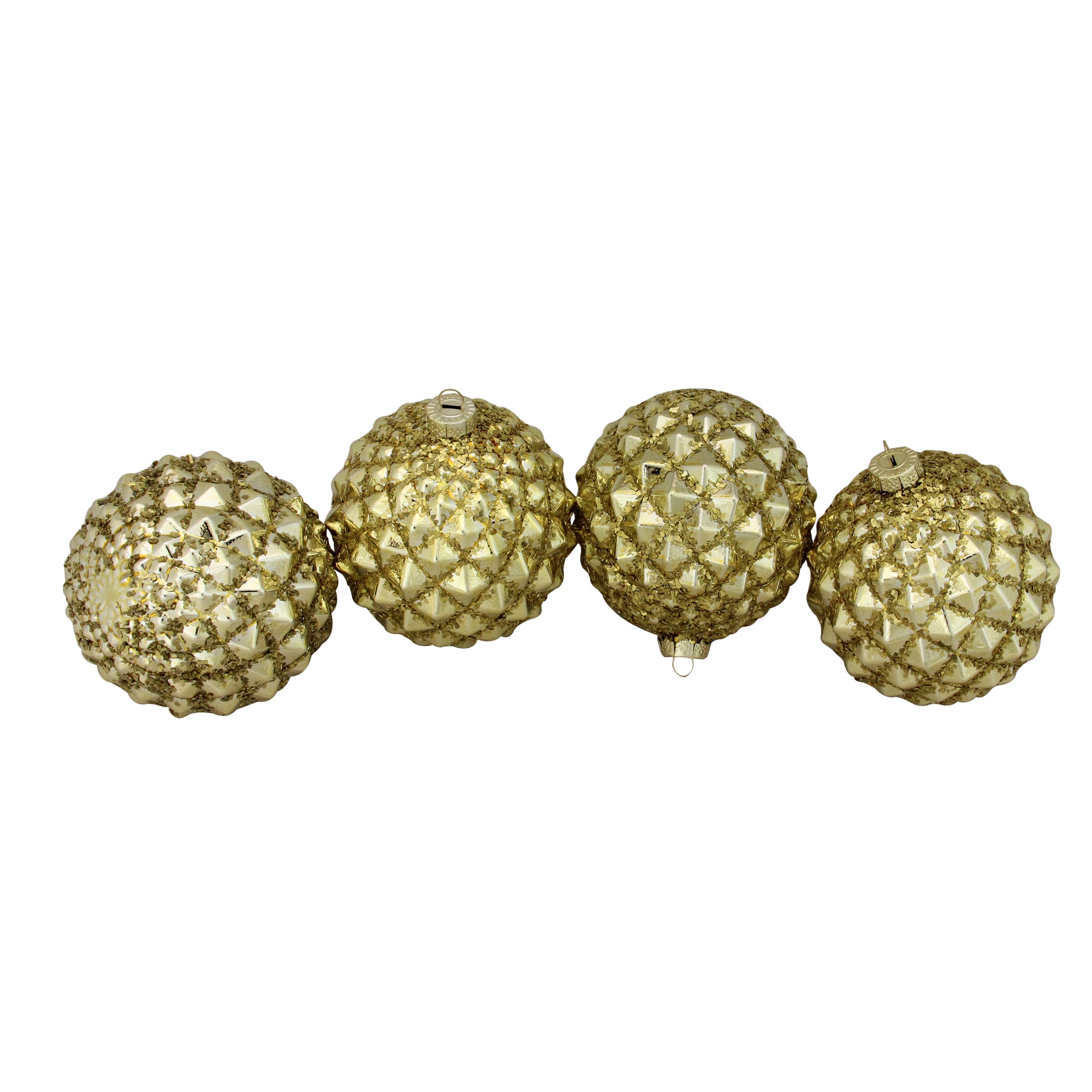 Northlight 32913424 4 -Pack Gold Ball Standard Indoor Ornament set